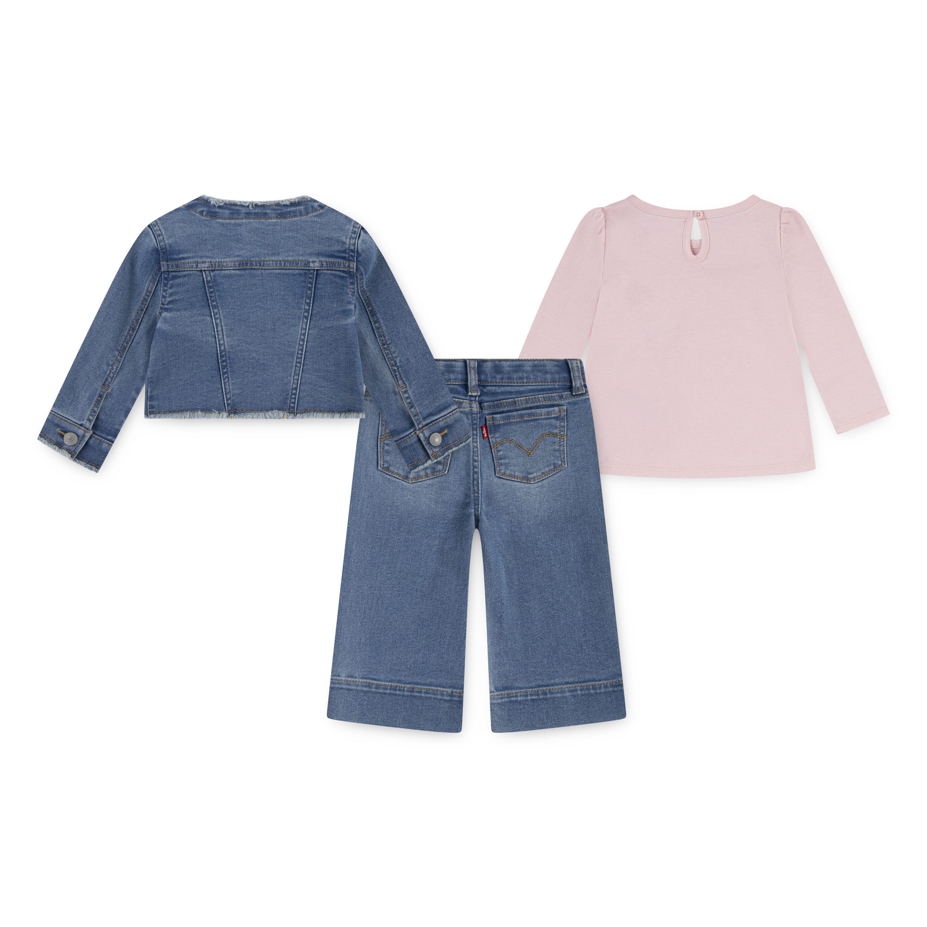 Levi's® Kids Shirt, Hose & Jäckchen LVG JACKET TEE,WIDE JEANS (Set, 3-tlg) Trend Denim, for Girls