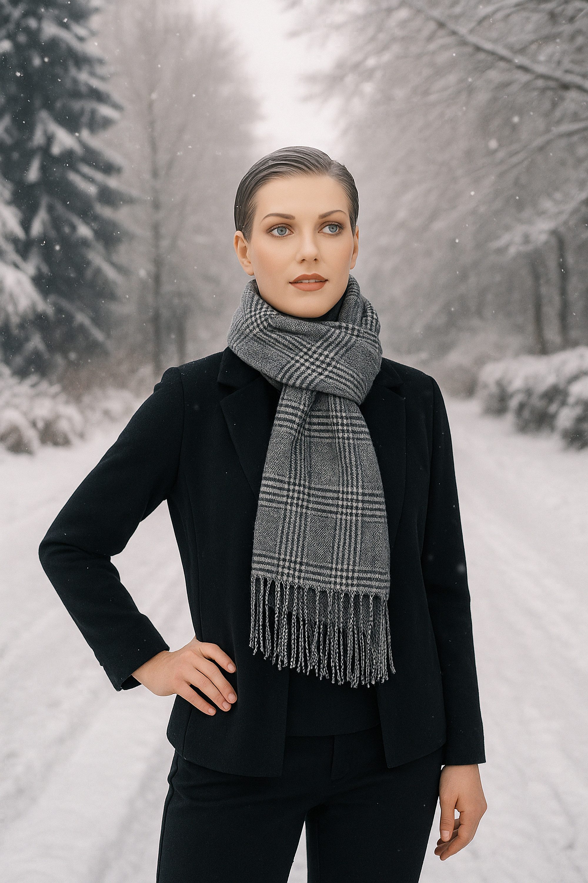 COLLEZIONE ALESSANDRO Wollschal Scotland, (1-St), Made in Italy, mit Karomu günstig online kaufen