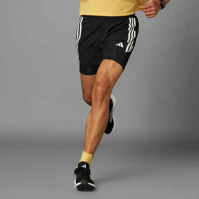 adidas Performance Laufshorts Own the Run 3-Streifen 2-in-1 Shorts IQ3808 2-in-1-Shorts von adidas aus feuchtigkeitsabsorbierenden AEROREADY