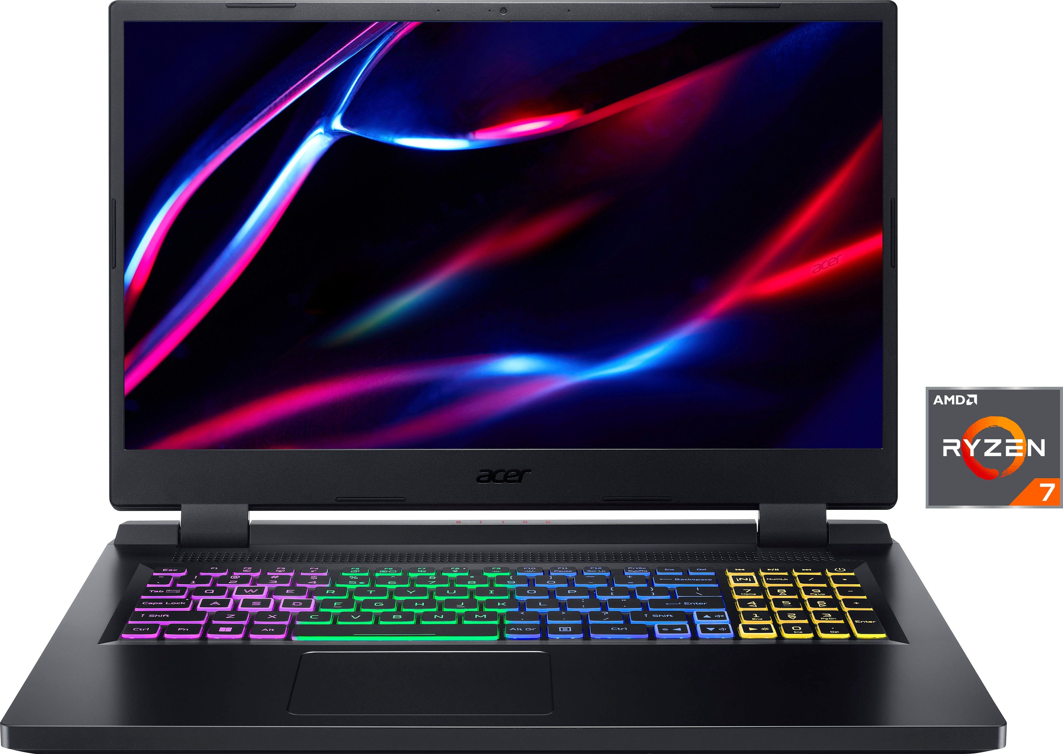 Acer AN517-42-R5A1 Gaming-Notebook (43,94 cm/17,3 Zoll, AMD Ryzen 7 6800H, GeForce RTX 3060, 512 GB SSD)