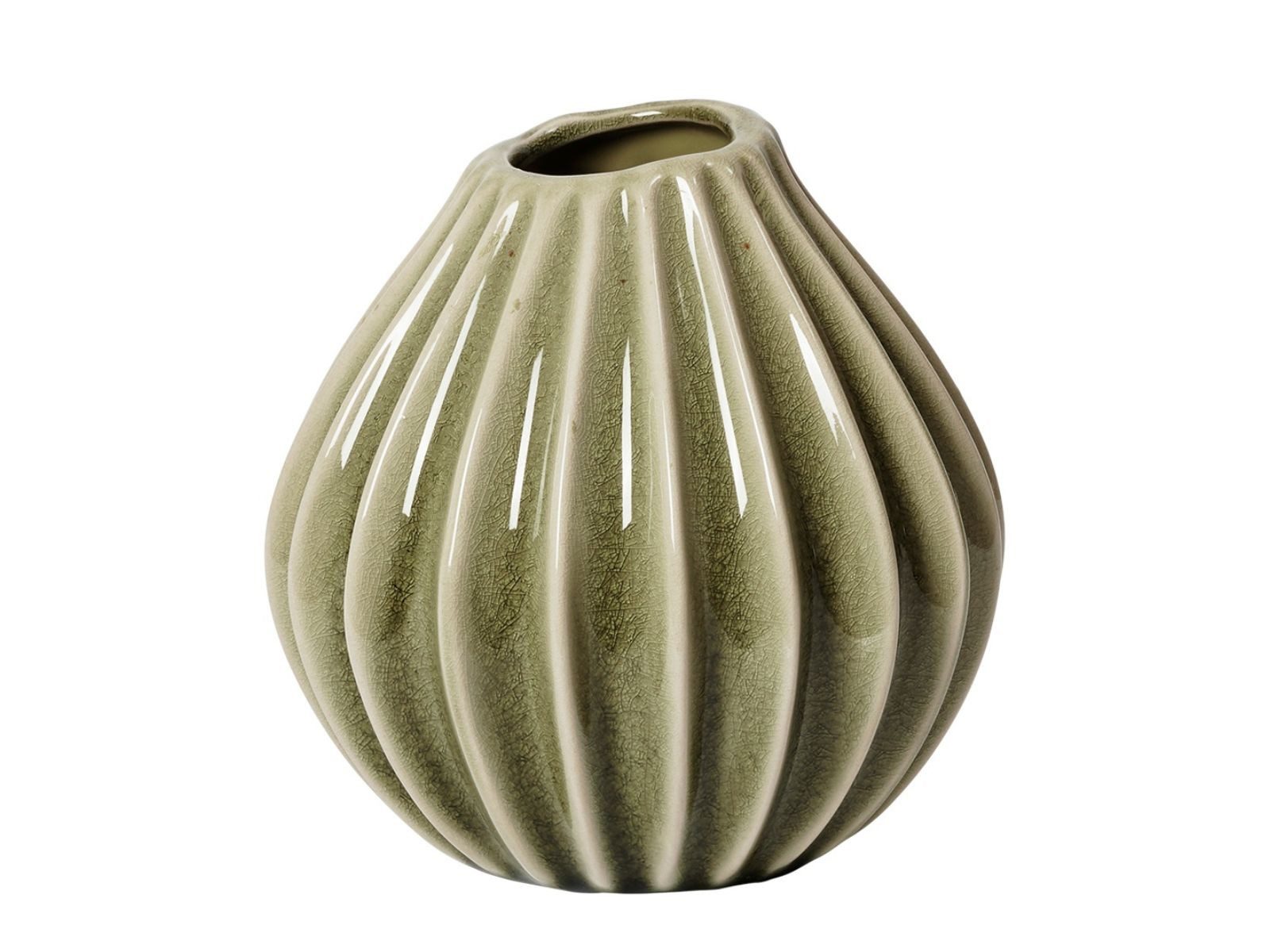 Broste Copenhagen Dekovase Wide Vase S Dry sage 15cm (Vasen)