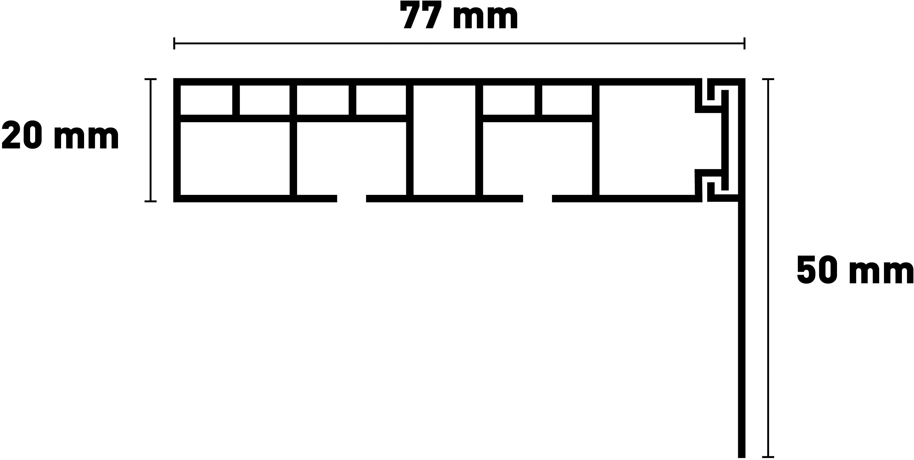 SN DECO GROUP Gardinenschiene Vorhangschiene SH (1) mit Blende 5 cm, 2-läufig, Fixmaß, mit Bohren, verschraubt, Kunststoff – Bild 5 von 5