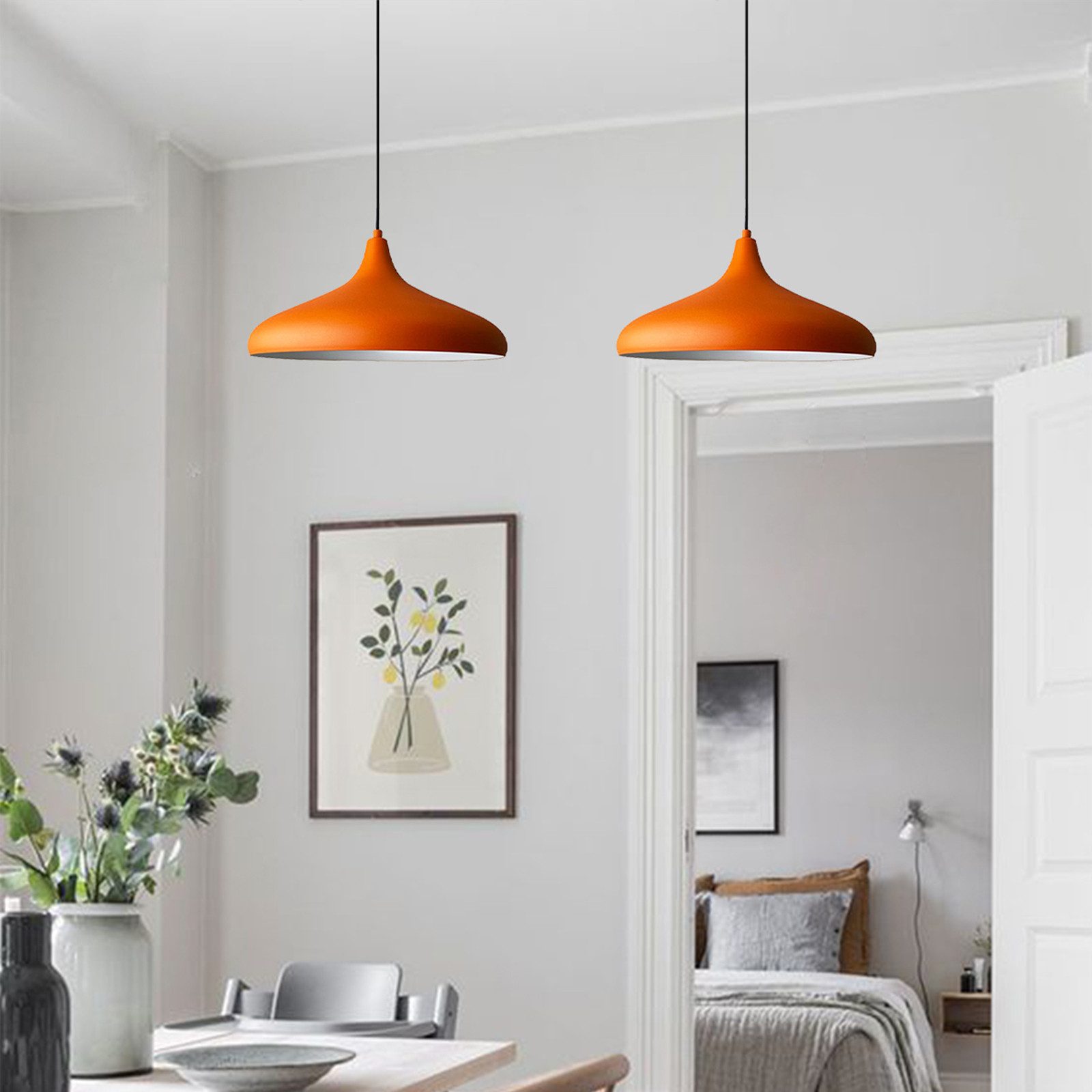 Bamyum Pendelleuchte Bamyum Pendelleuchte, Champion, 2x Metall Lampe Ø 35cm Deckenlampe, ohne Leuchtmittel