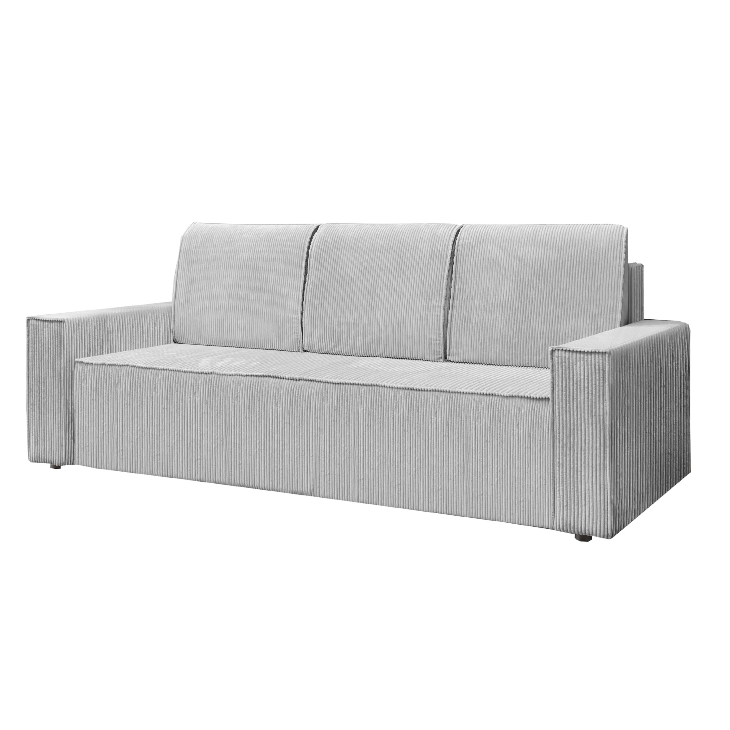 nm_trade Sofa mit Schlaffunktion, 236 cm lang, mit Bettkasten, 143x200 cm - Grau