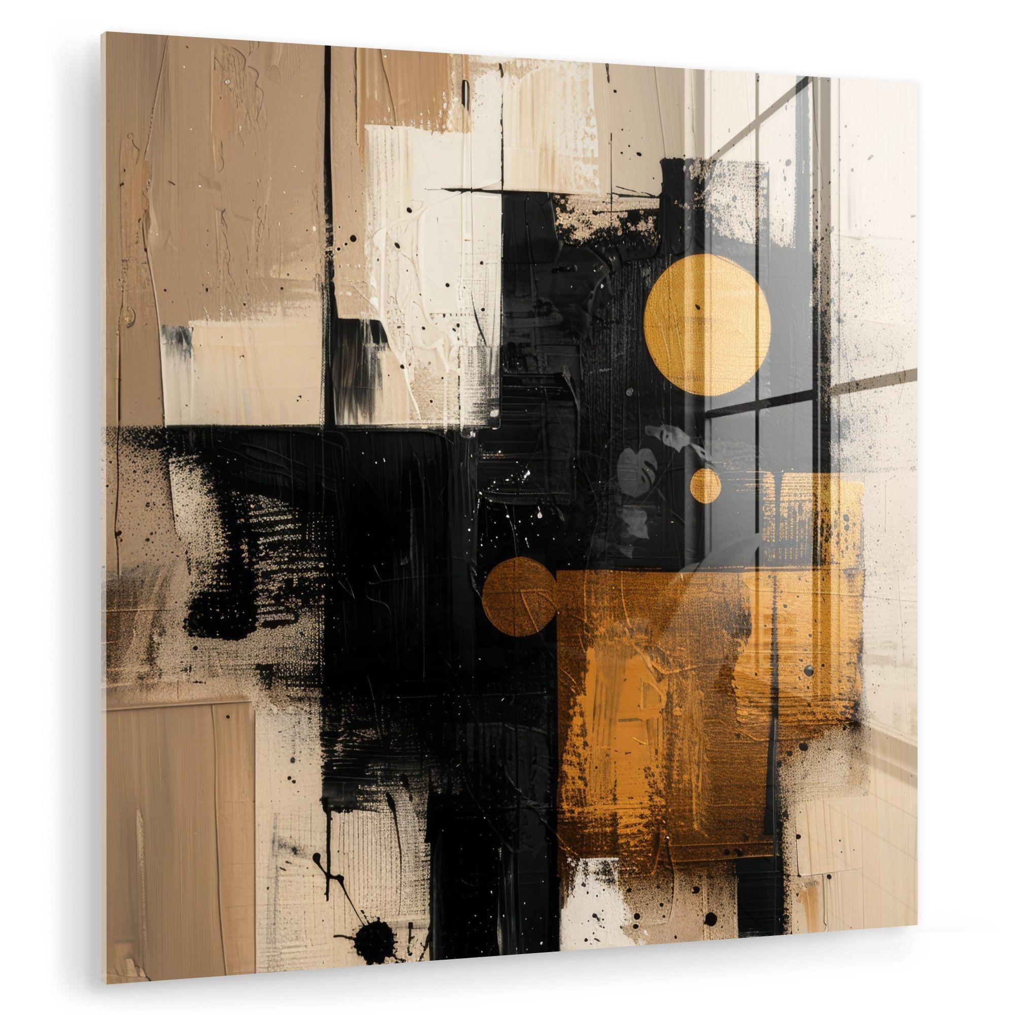 MuchoWow Acrylglasbild Abstrakt - Schwarz - günstig online kaufen