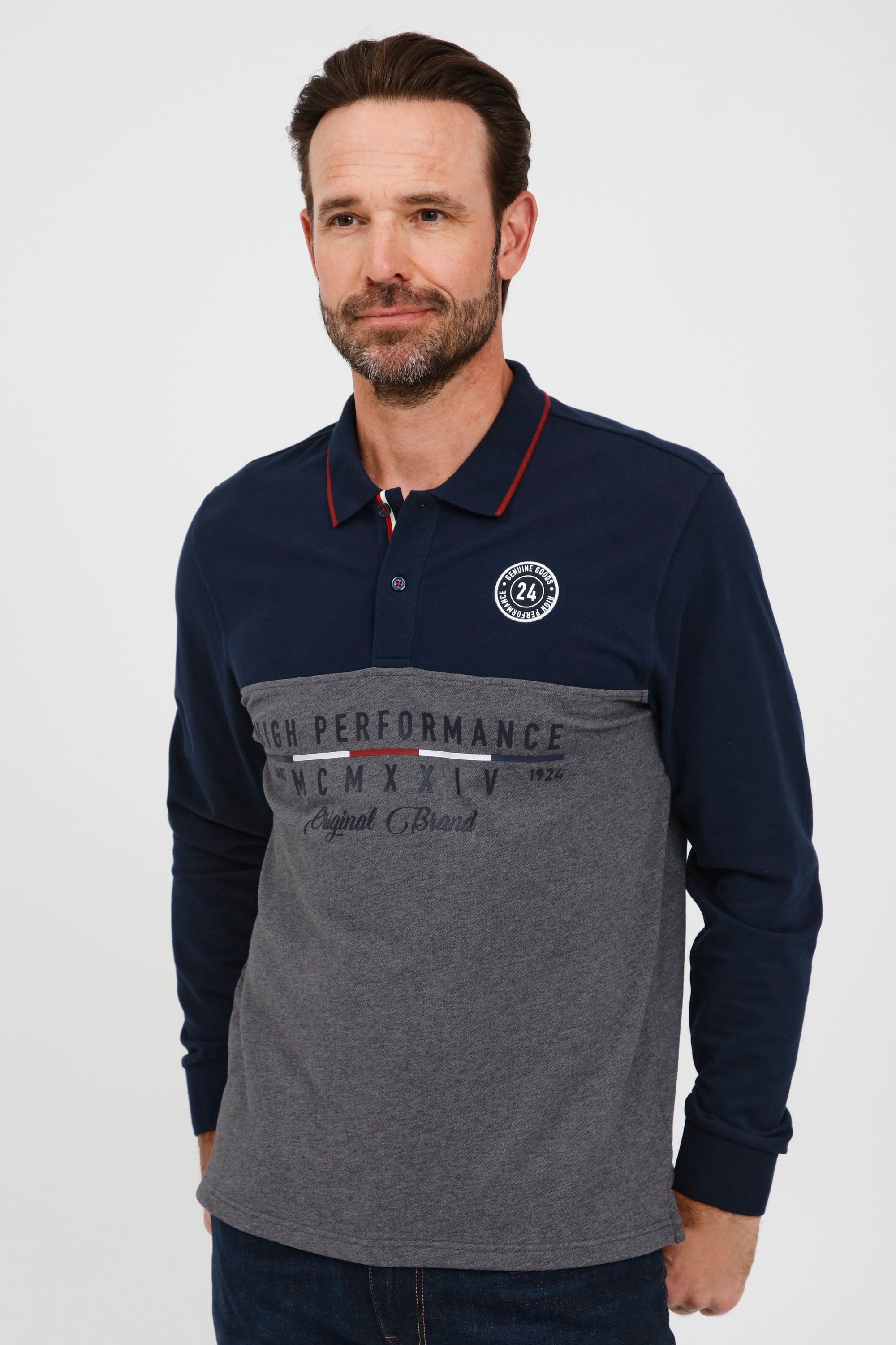 FQ1924 Langarmshirt FQReidar Modernes Longsleeve mit Polokragen günstig online kaufen