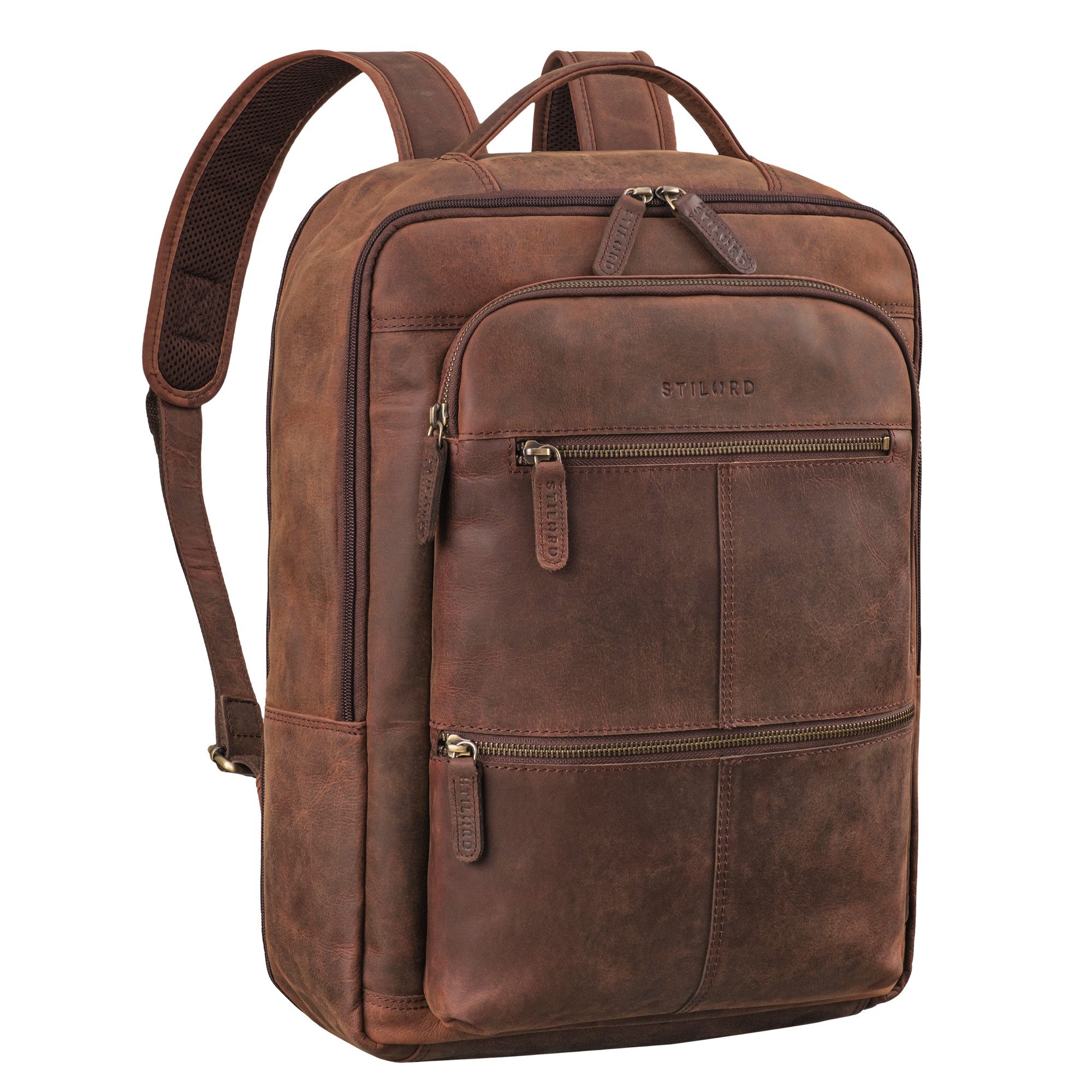 STILORD Notebookrucksack "Coryo" Laptop Rucksack Leder Groß