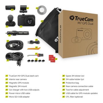 TrueCam M7 GPS Dashcam (mit praktischer Radarwarnung)
