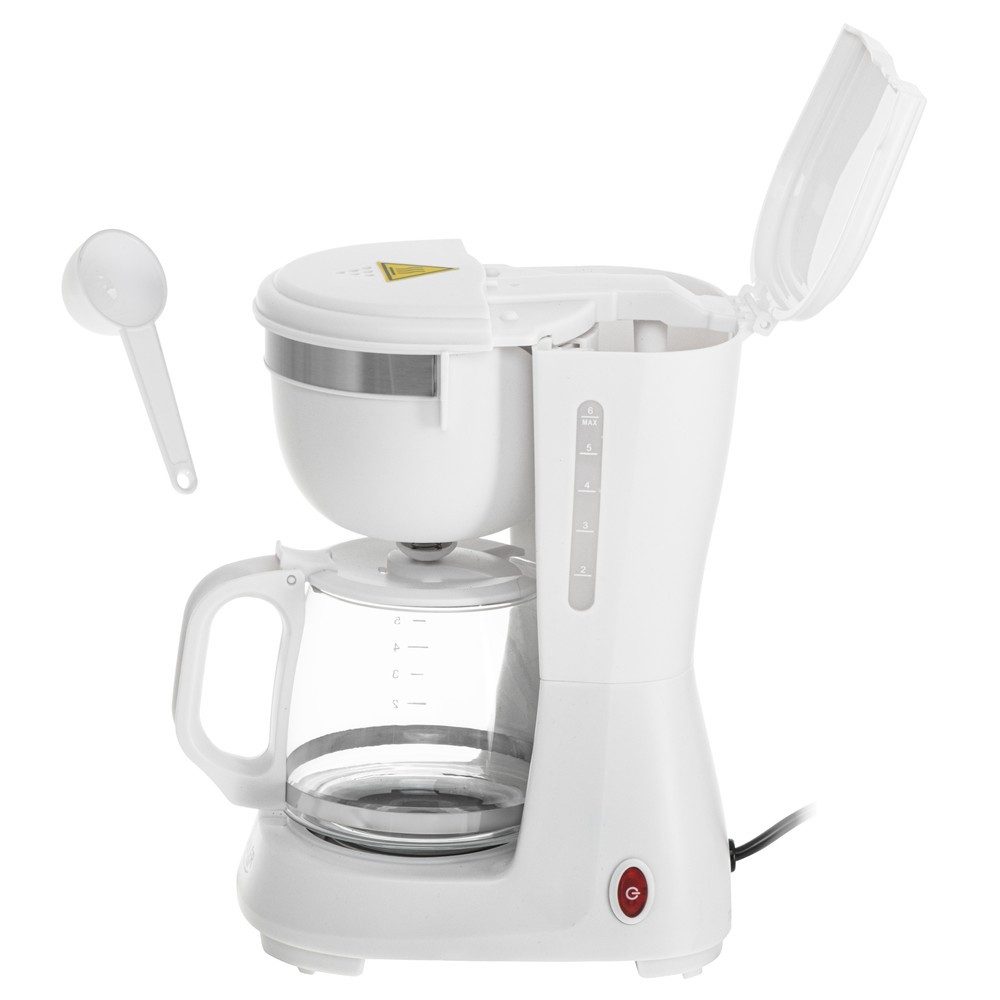 ADLER EUROPE Filterkaffeemaschine AD 4381, 0,6l Kaffeekanne, Papierfilter, wiederverwendbarer Nylonfilter, für gemahlenen Kaffee, Warmhaltefunktion, kompakt Tropfstopp, Weiß