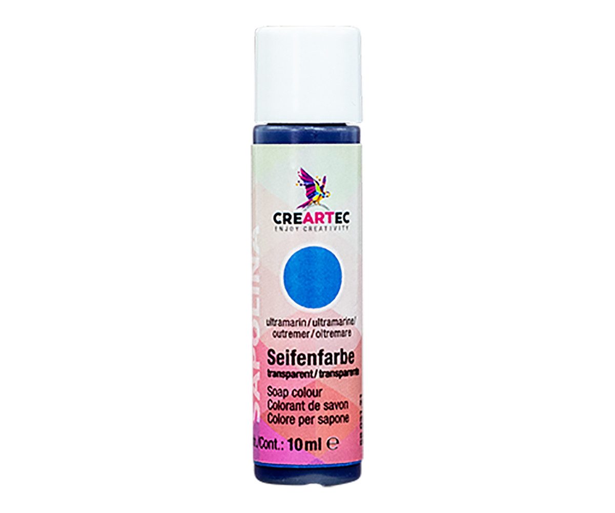 CREARTEC Farbpigment Sapolina Seifenfarbe - Ultramarin Transparent - 10ml, für DIY-Seifen, Einzelstücke und dekorative Seifen - Made in Germany