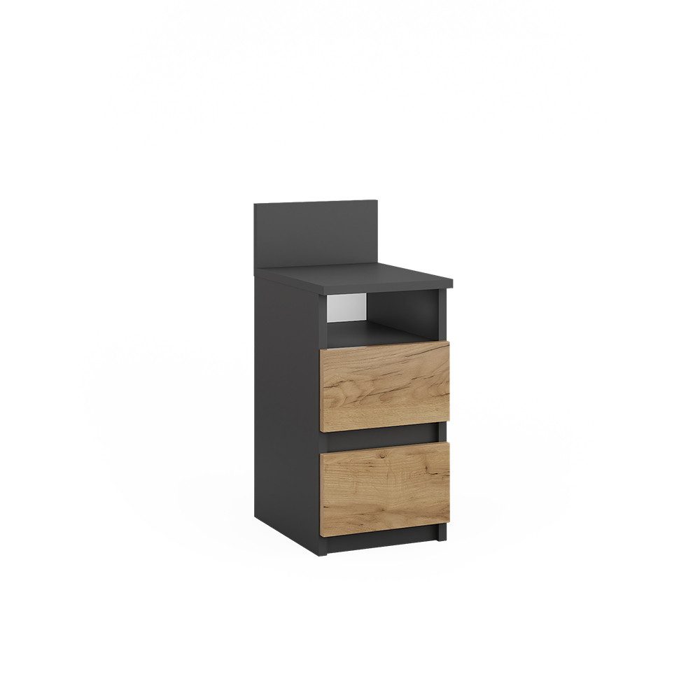 Vicco Nachtschrank Monty, Anthrazit/Goldkraft Eiche, 25 günstig online kaufen