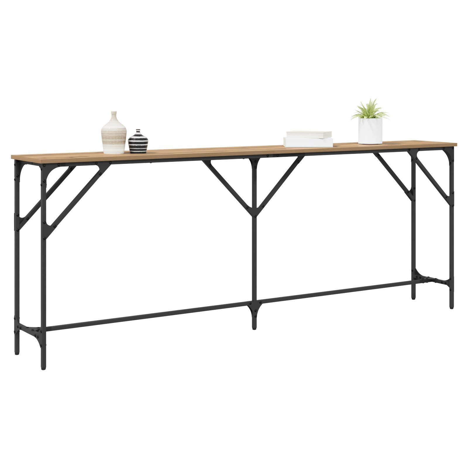 vidaXL Beistelltisch Konsolentisch Artisan Eiche 200x29x75 günstig online kaufen