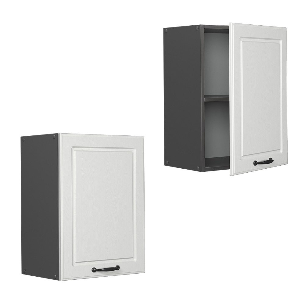 Vicco Hängeschrank R-Line, Weiß Landhaus/Anthrazit, 45 cm (1-St)
