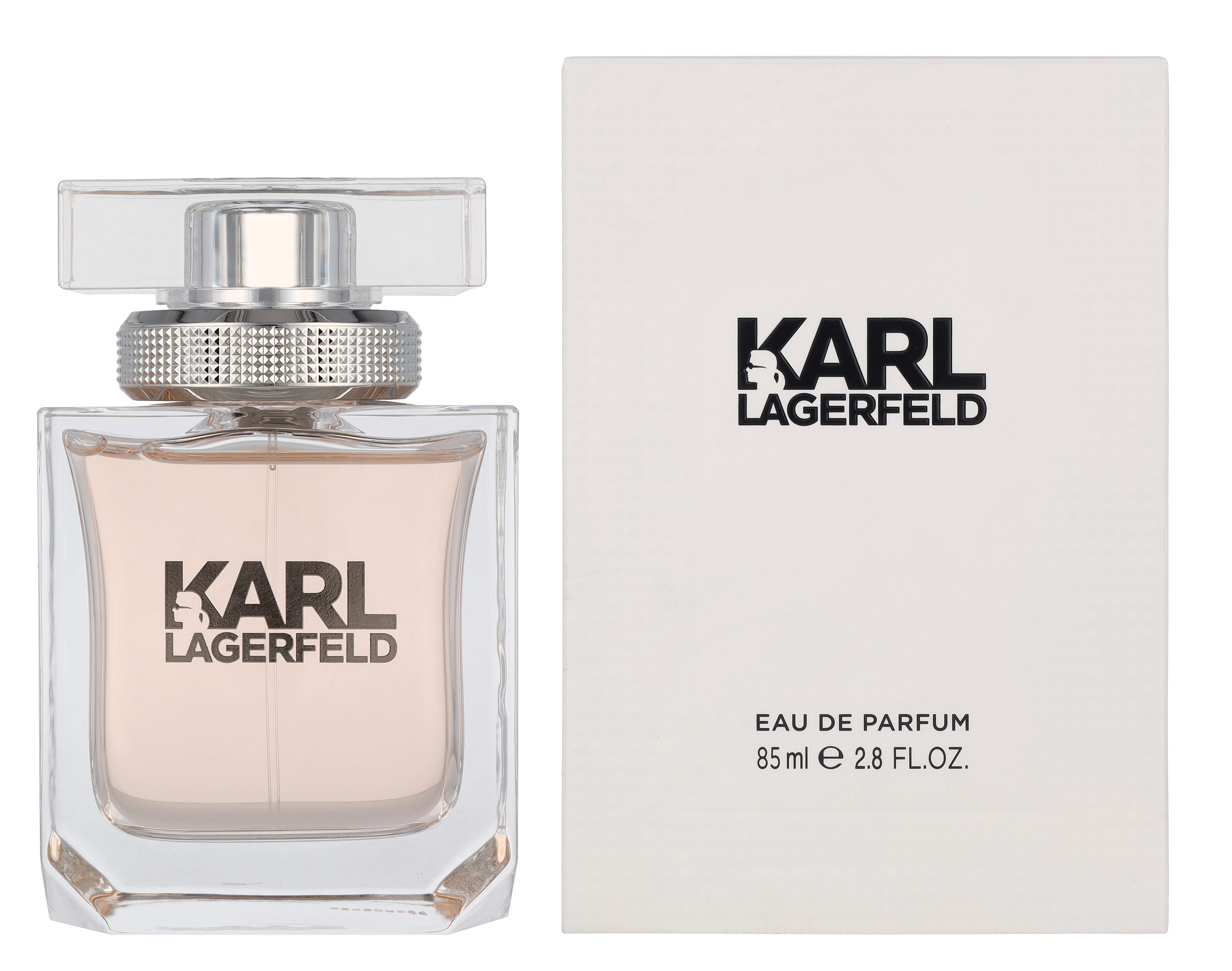 LAGERFELD Eau de Parfum POUR FEMME, Blumig-fruchtiger Damenduft mit Pfirsich, Magnolie und Moschus.