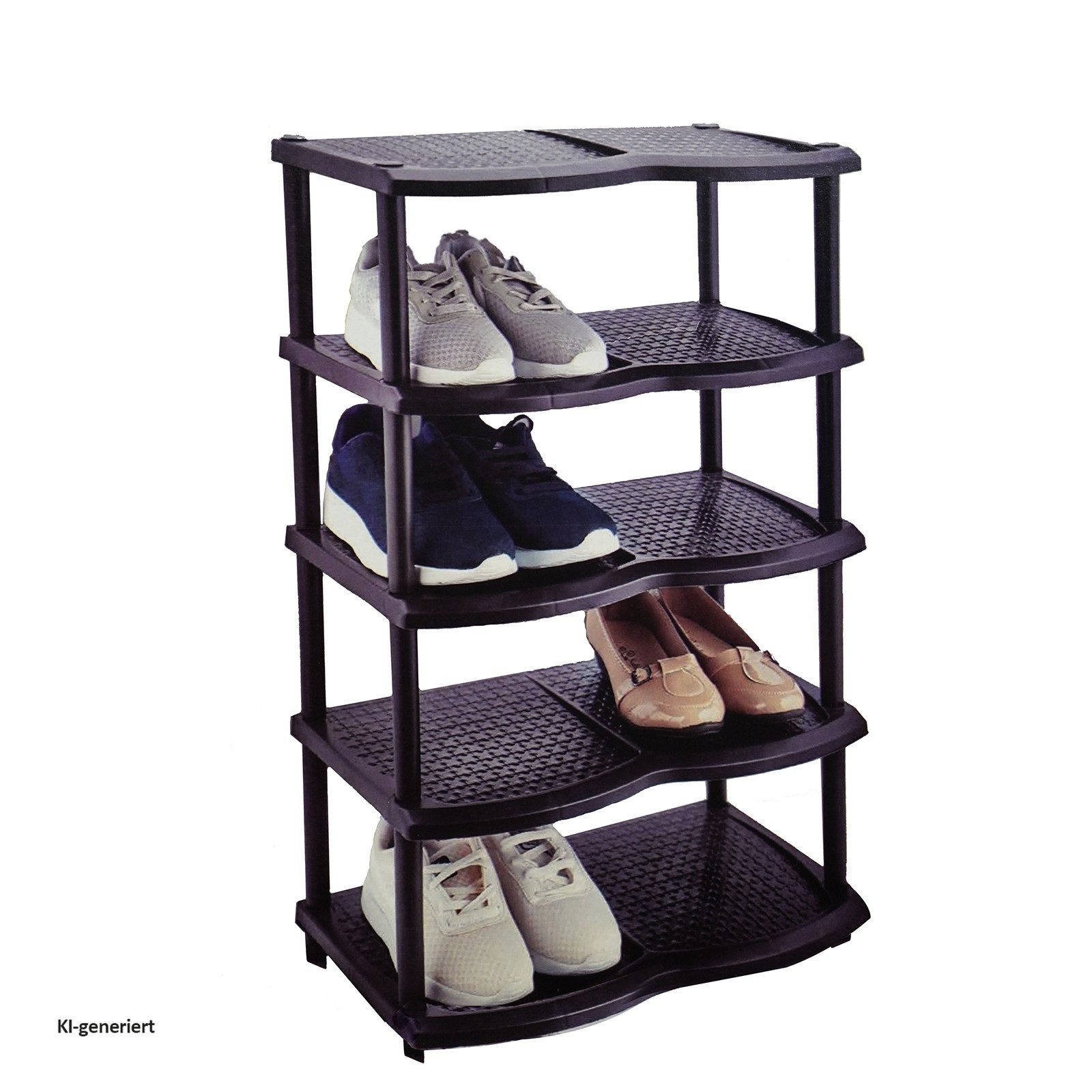 Michelino Schuhregal Schuhregal für 10 Paar Schuhe, Stück 1-tlg., Platzsparend