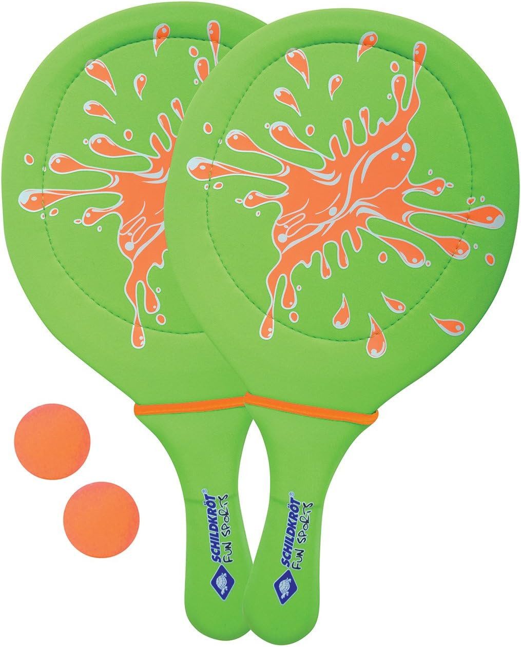 Schildkröt Beachballschläger Neopren Beachball Set Grün, Outdoor Strand Funsport Set Beachball