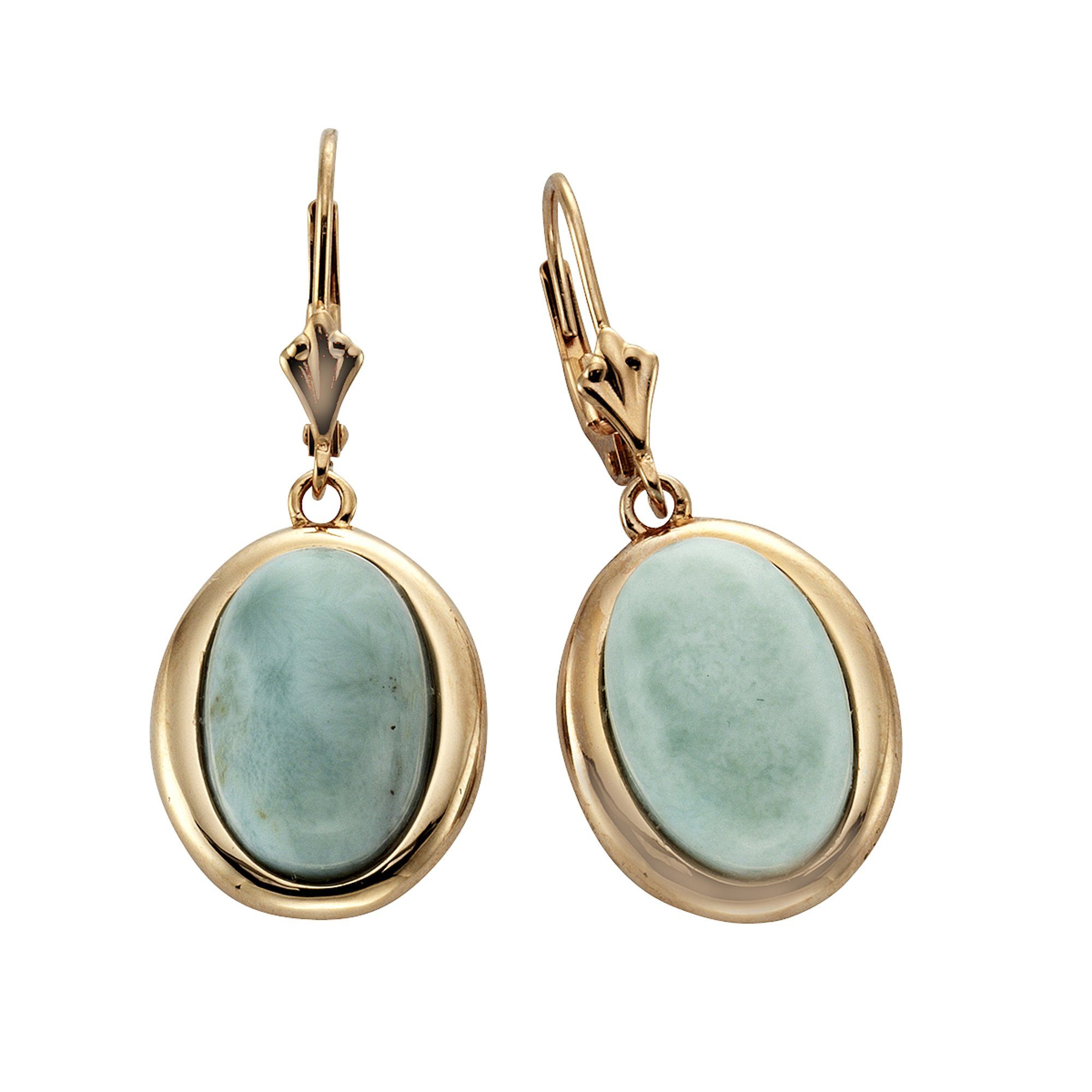 Zeeme Paar Ohrhänger 925/- Sterling Silber Larimar