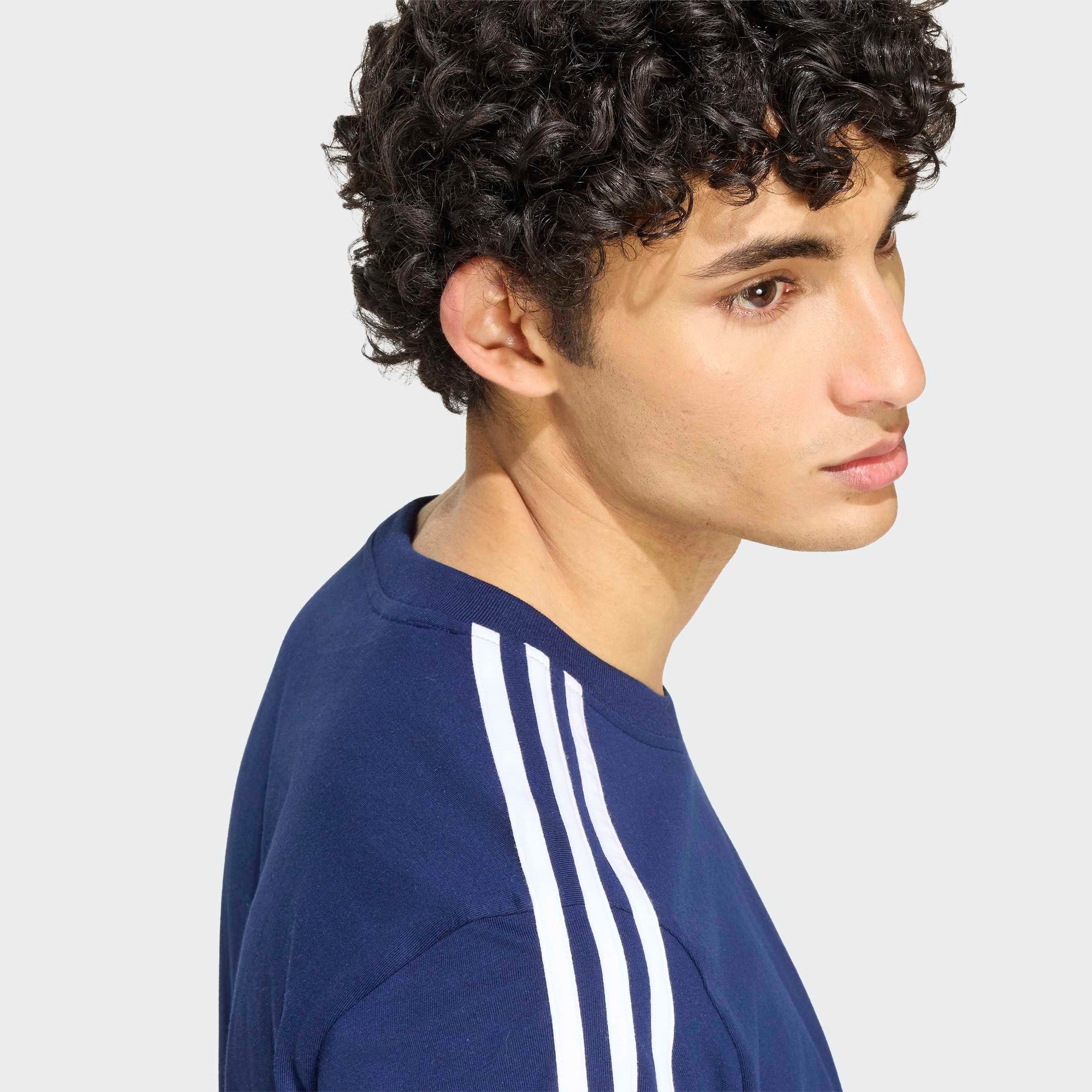 adidas Sportswear T-Shirt ESSENTIALS 3-STREIFEN, SINGLE JERSEY, BRANDING