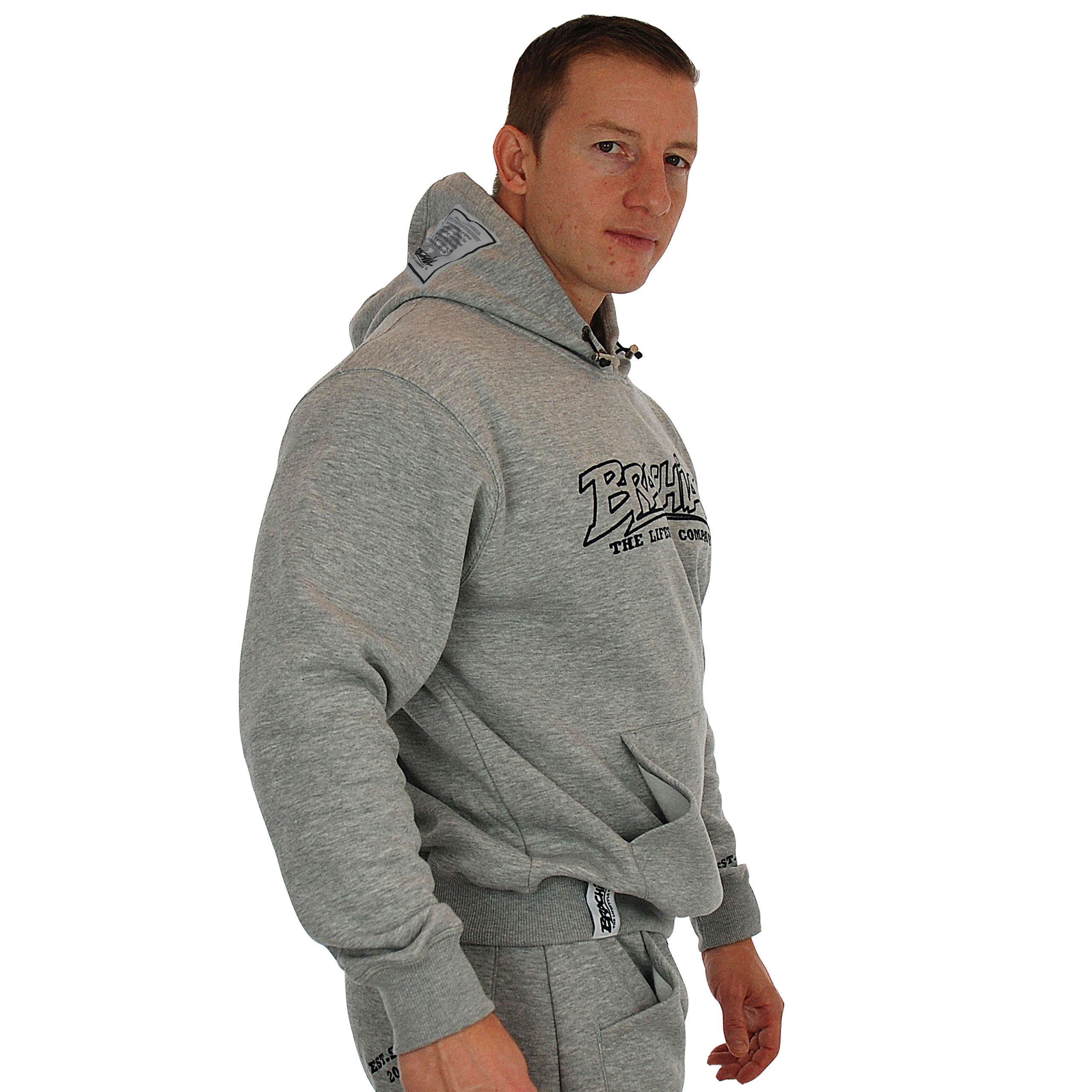BRACHIAL THE LIFESTYLE COMPANY Kapuzensweatshirt Brachial Hoody "Gain" graumeliert
