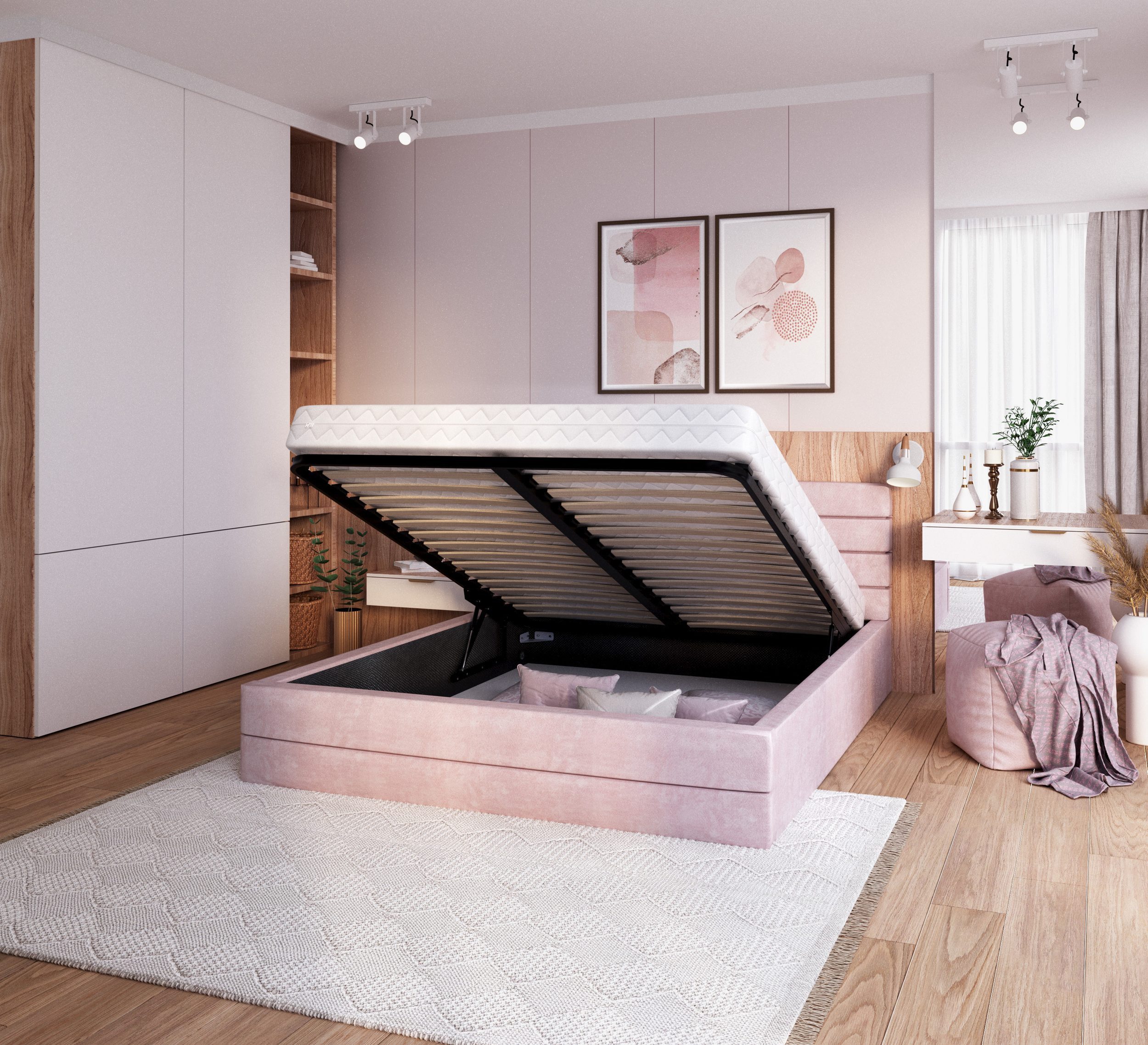 thematys Polsterbett Bett Stauraumbett Velours 90x200, 120x200, 140x200, 16 günstig online kaufen