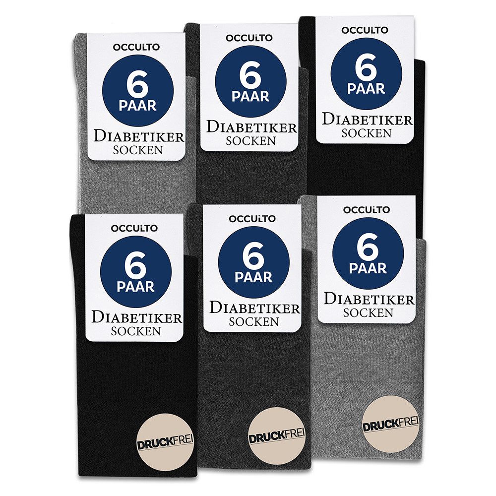 Basicsocken Socken Herren ohne Naht ohne Gummibund 6er Pack (Modell: Oliver)