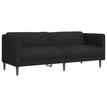 vidaXL Sofa Sofa 3-Sitzer Schwarz Stoff