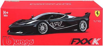 Bburago Modellauto LaFerrari FXX K Singnature (schwarz), Maßstab 1:18, Originalgetreue Innenausstattung