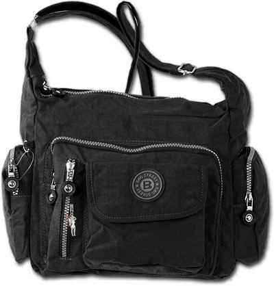 BAG STREET Schultertasche Bag Street Nylon Tasche Damenhandtasche (Schultertasche, Schultertasche), Damen, Jugend Tasche strapazierfähiges Textilnylon schwarz