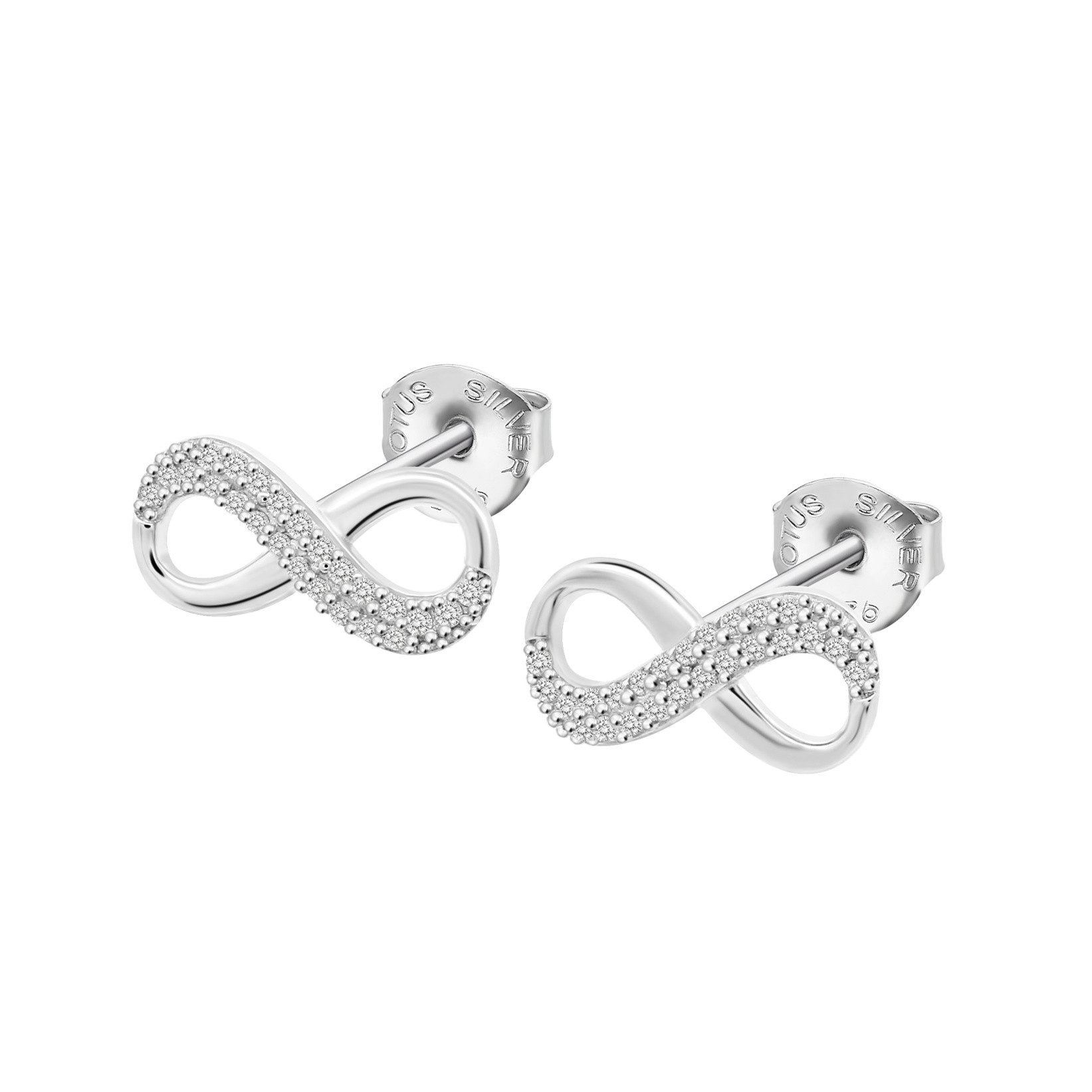 Lotus Paar Ohrstecker Infinity LP3614-4/1 925 Silber Zirkonia 14 mm Damen