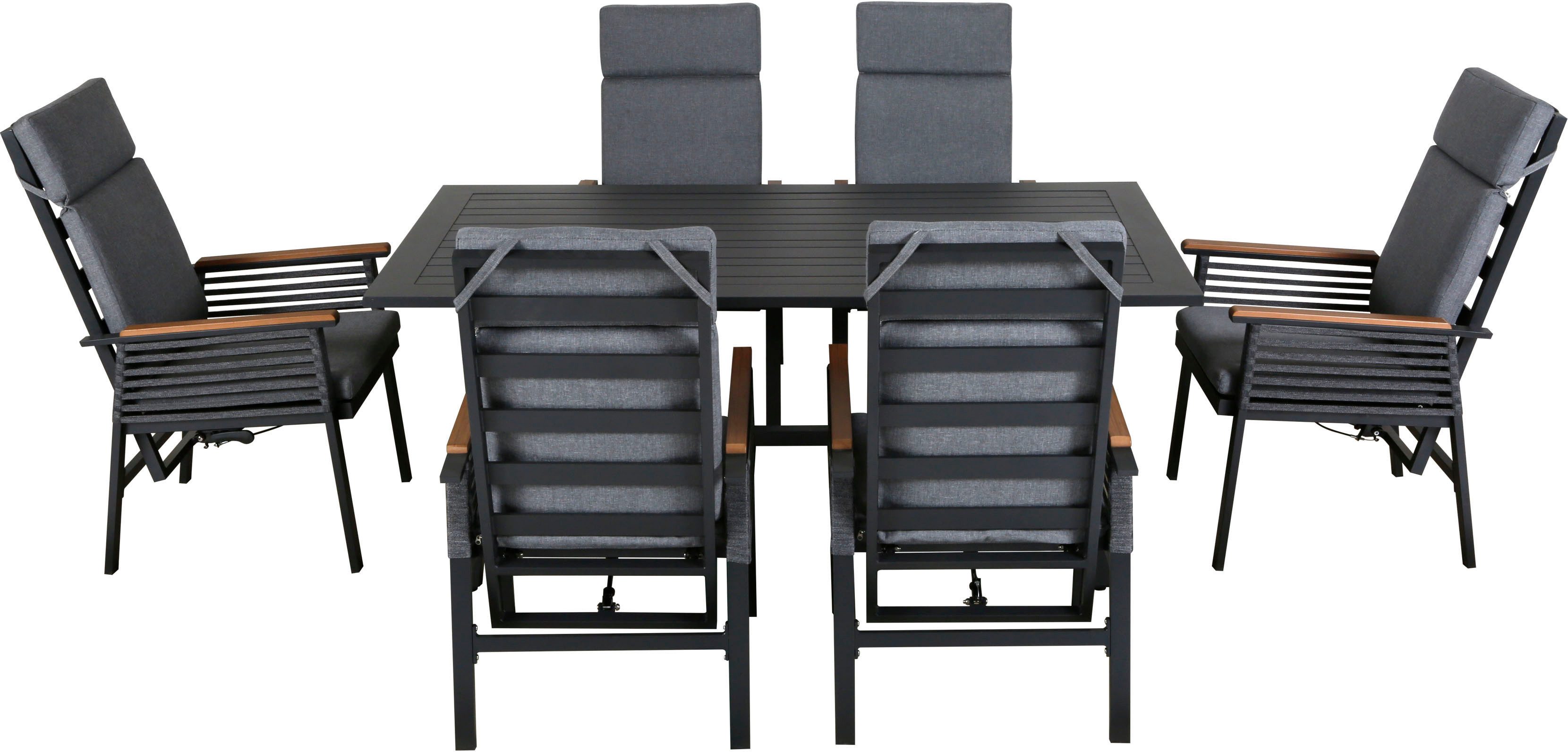 KONIFERA Garten-Essgruppe Edessa Komfort, (Set, 13-tlg., 6x Stuhl mit Rücke günstig online kaufen