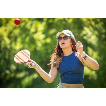 Two46 Beachball Rückschlagspiel Frescobol, Handgefertigte Schläger für maximale Spielkontrolle