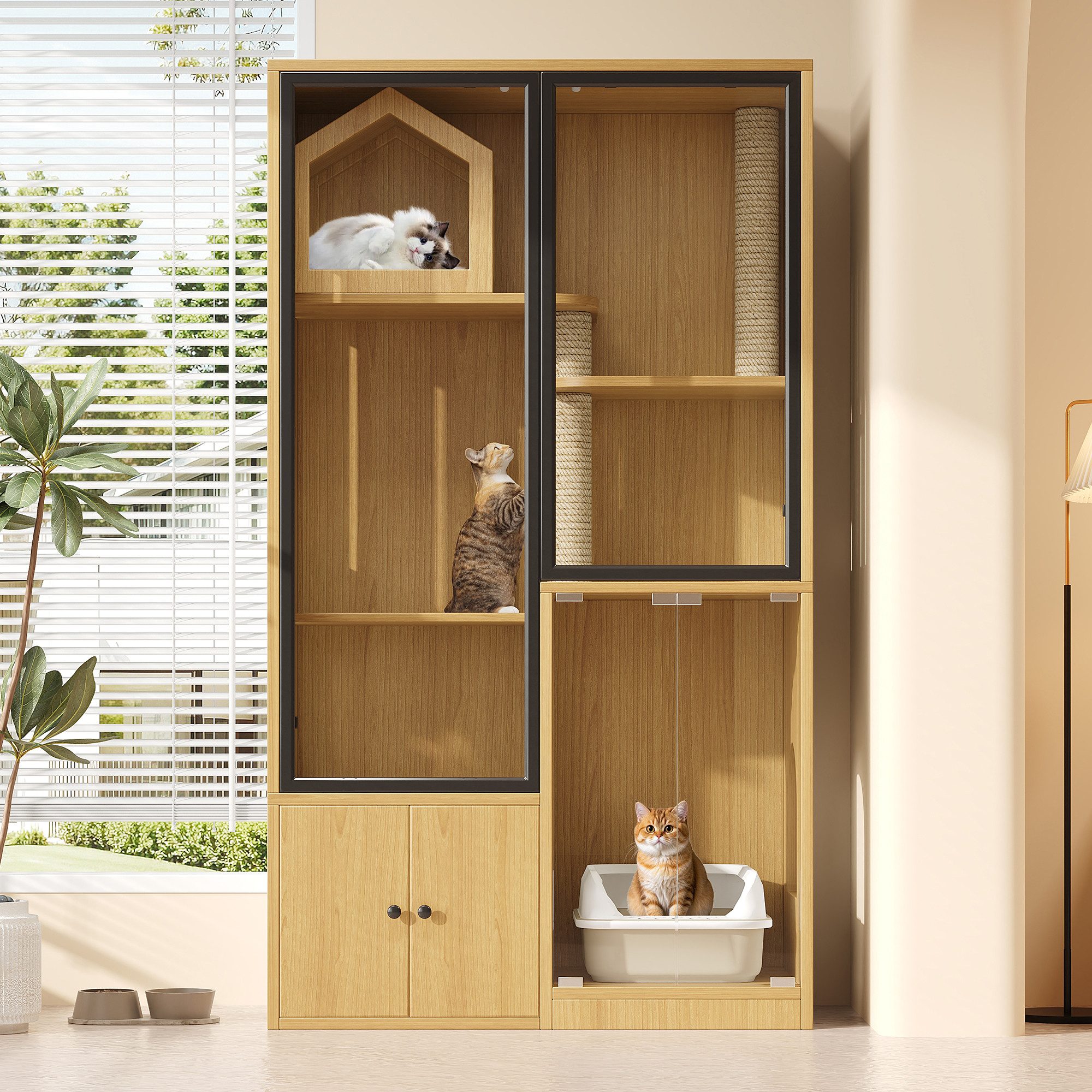 HAUSS SPOLE Tierhaus Katzenmöbel Katzenregal Katzenhöhle günstig online kaufen