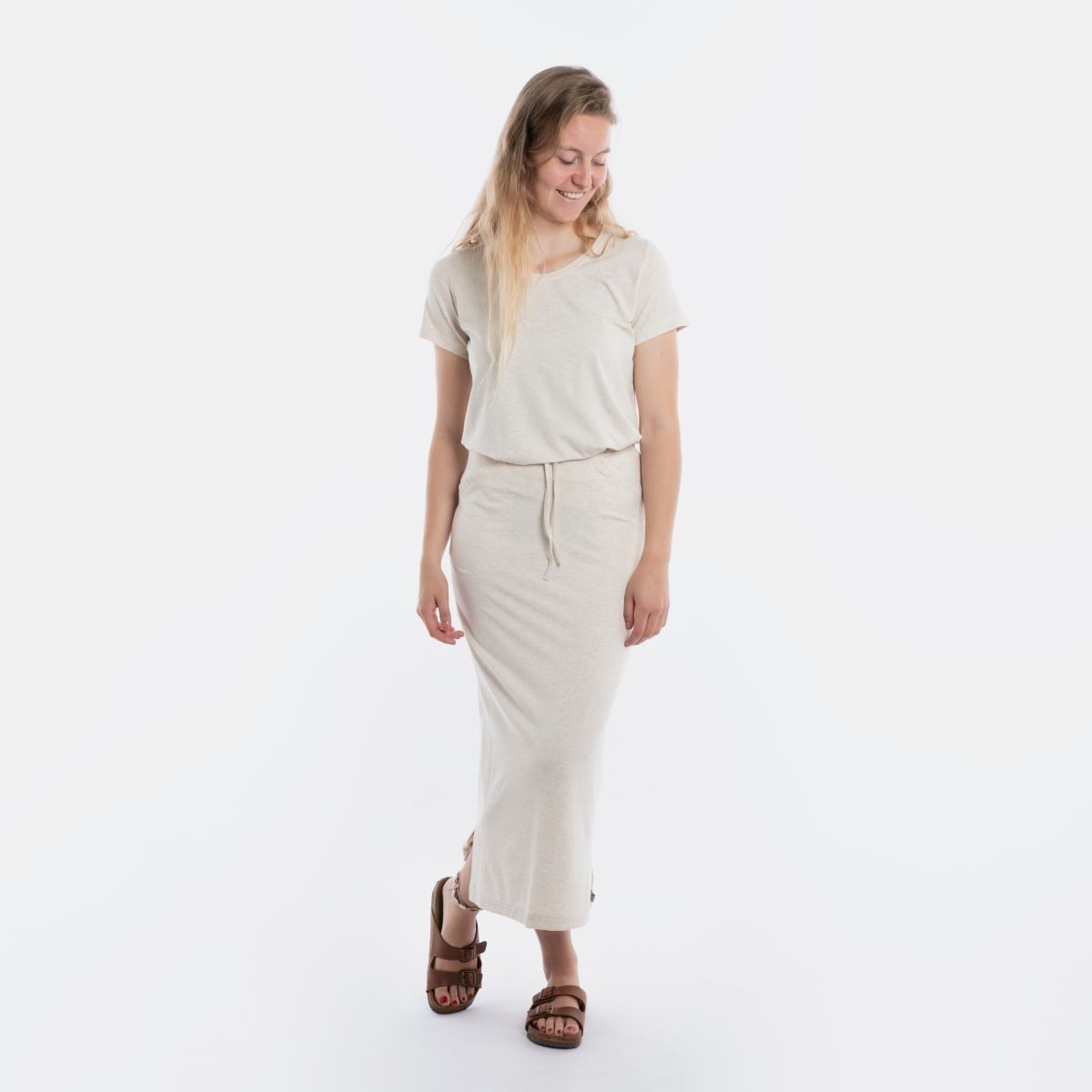 Knit Factory Strickrock Lily Rock Beige S (1-tlg)