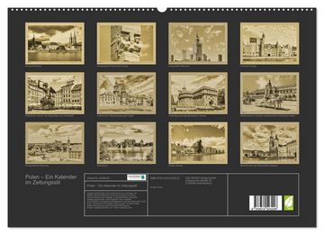 CALVENDO Wandkalender Polen – Ein Kalender im Zeitungsstil (Premium, hochwertiger DIN A2 Wandkalender 2023, Kunstdruck in Hochglanz)