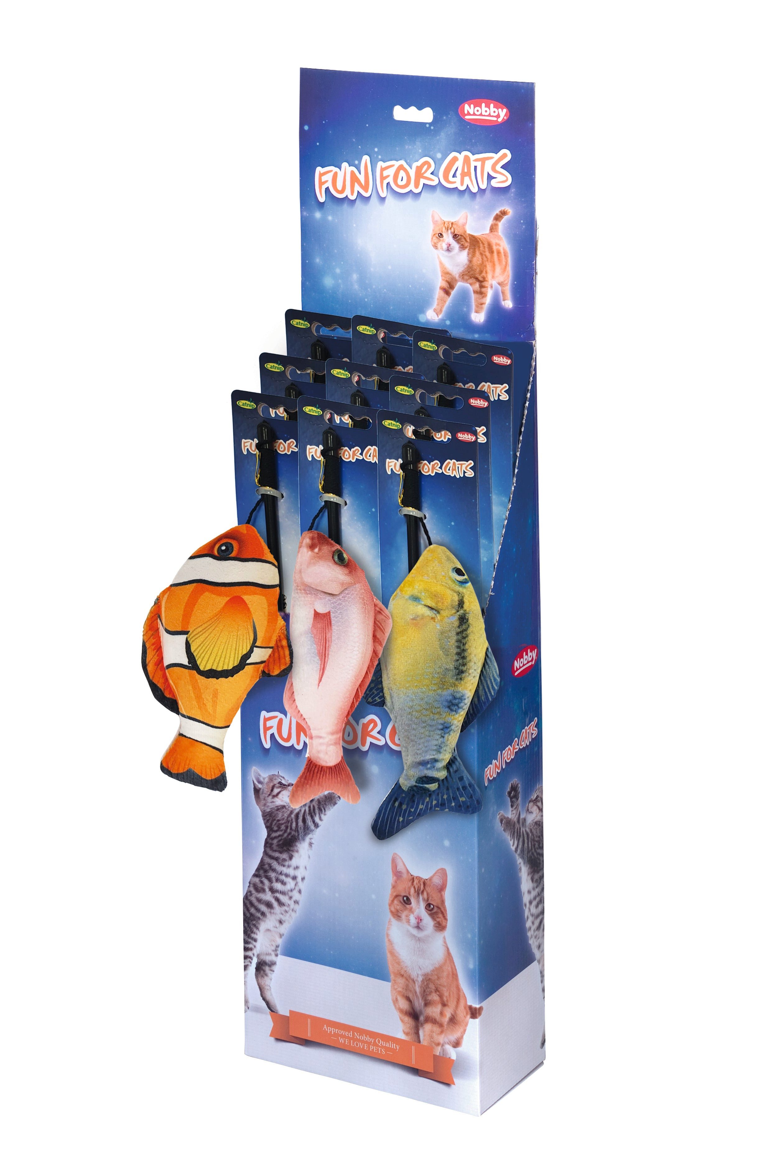 Nobby Katzenangel Vorratspack Angeln mit Spielzeug (9 Stück)