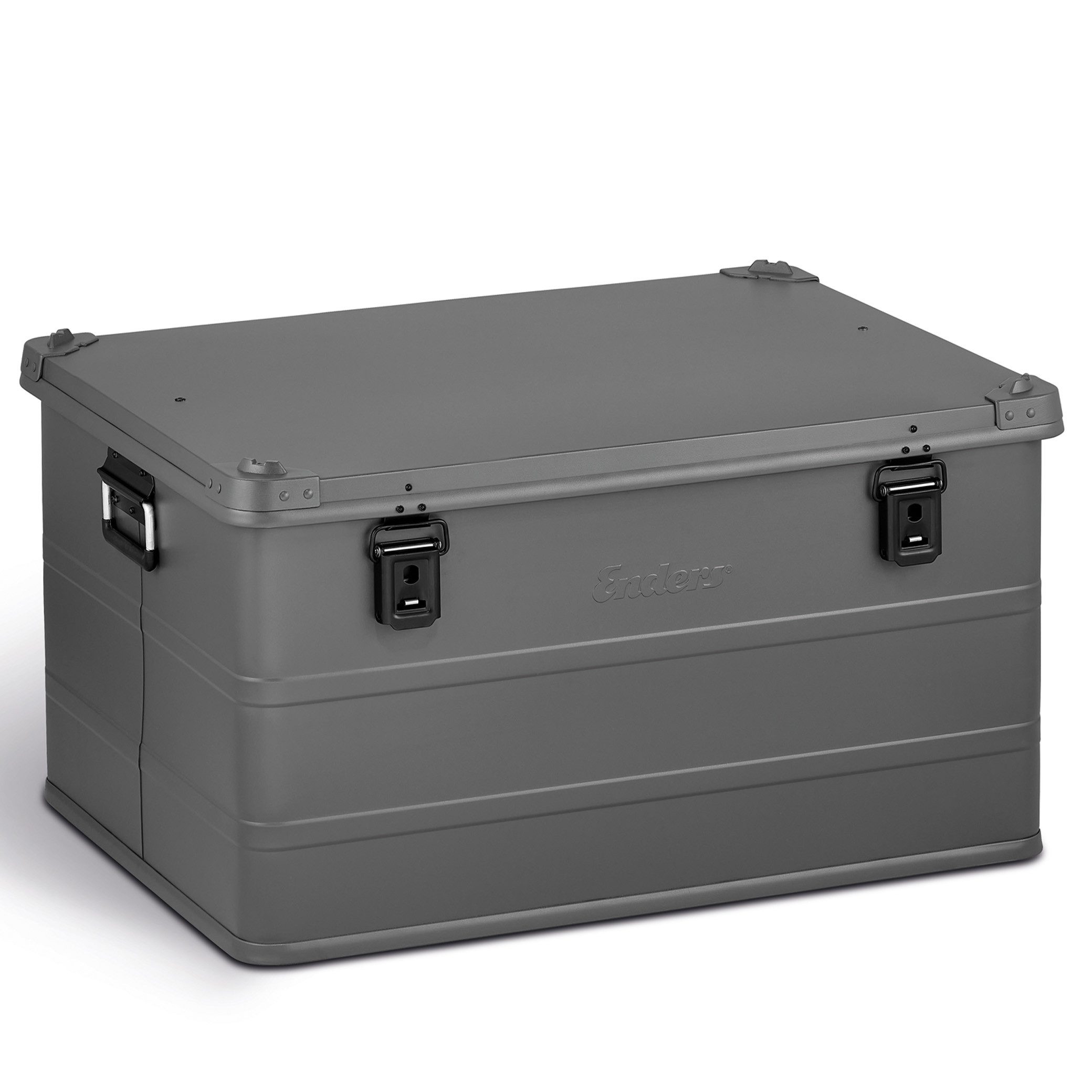 Enders® Aufbewahrungsbox Industriebox 170 L grey, hochwertig verarbeitet, Alukiste Transportbox Lagerbox Alukoffer Metallkiste Alubox