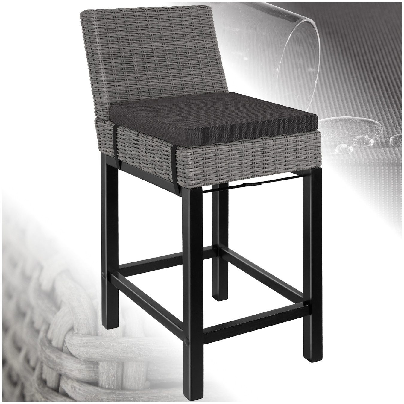 tectake Rattanstuhl Rattan Barstuhl (Set., 1 günstig online kaufen