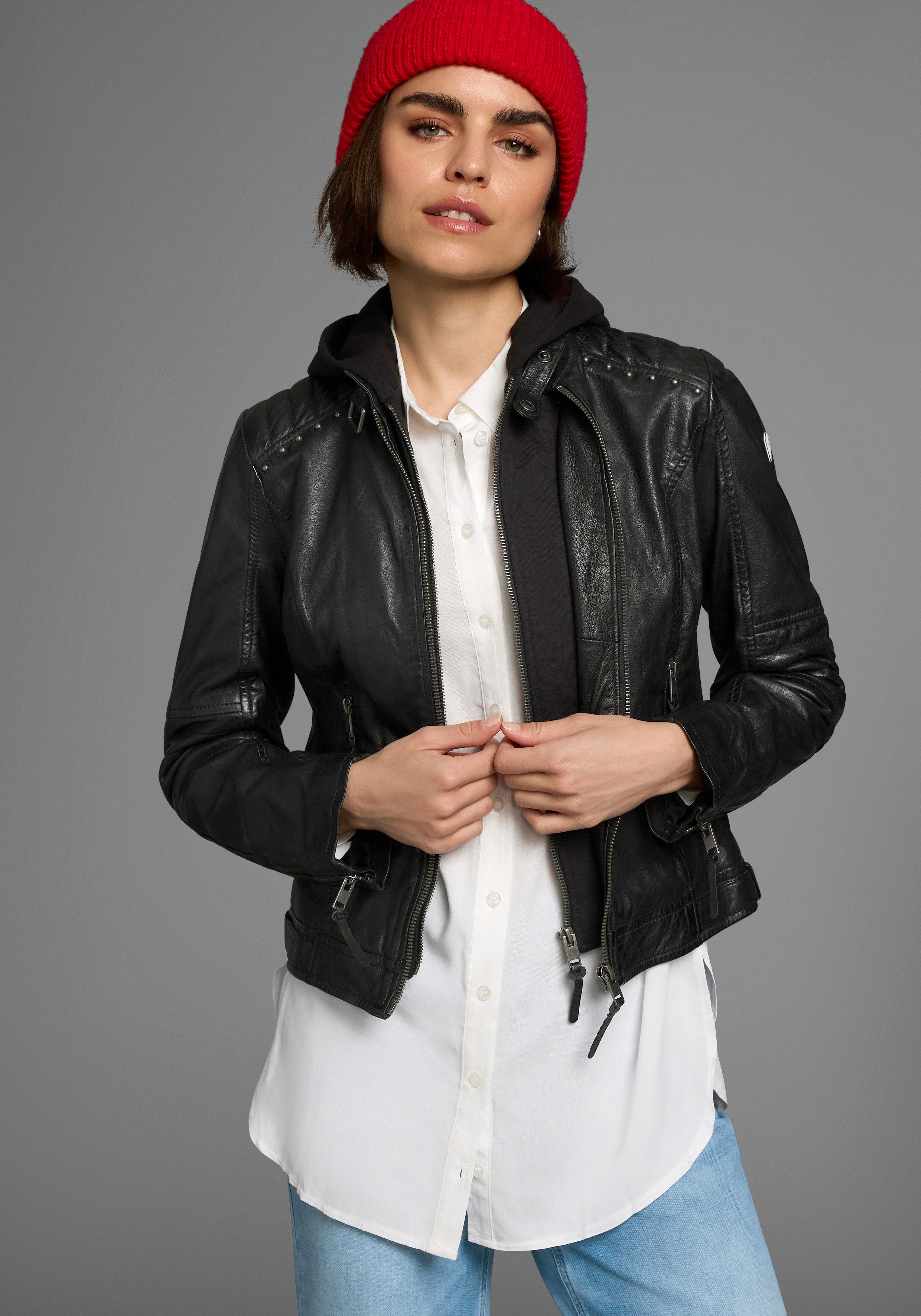 ALPENBLITZ Lederjacke Lissabon für Sommer und Übergangszeit, aus Lammnappal günstig online kaufen