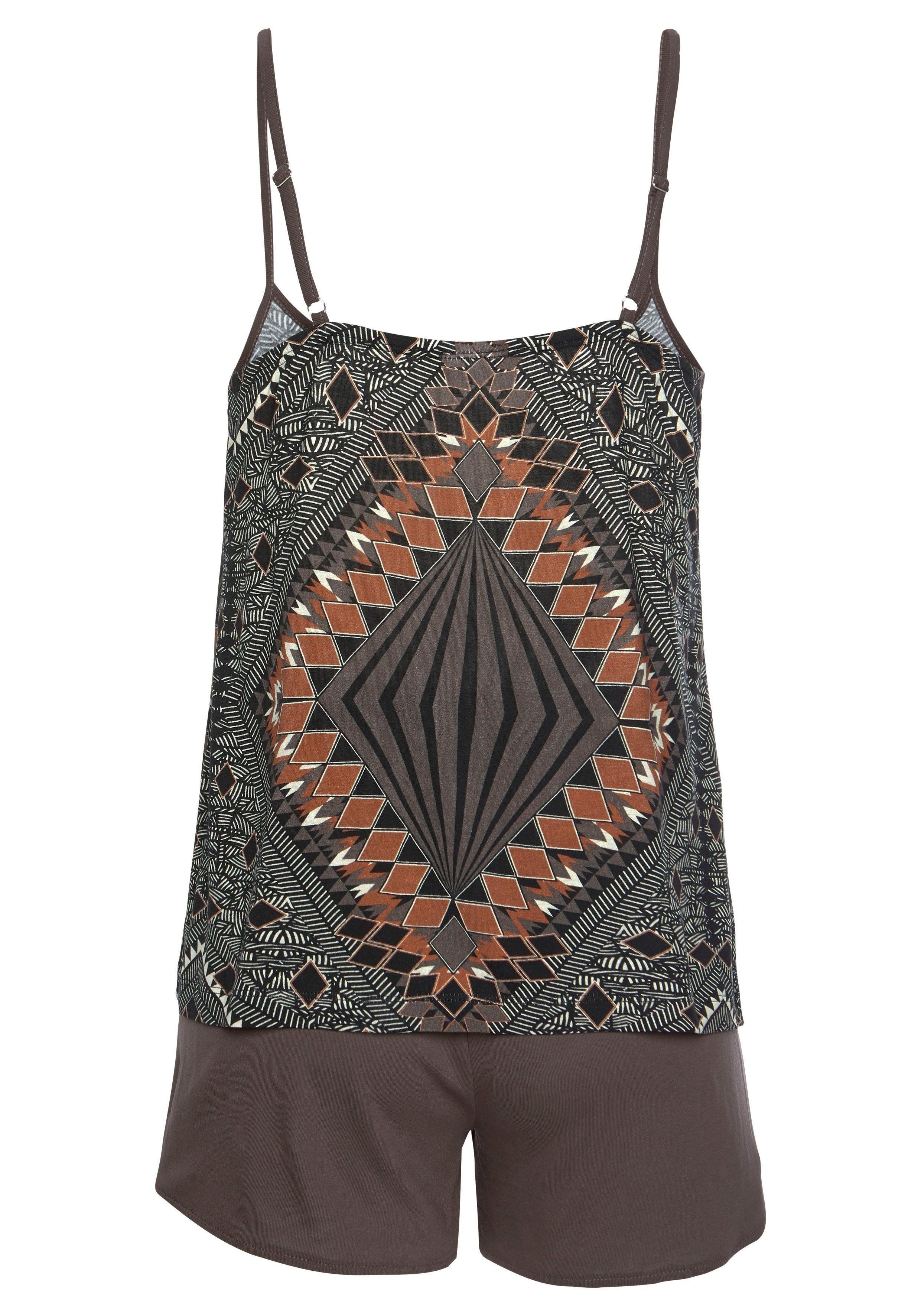 LASCANA Shorty (Set, 2 tlg) mit Ethno-Muster