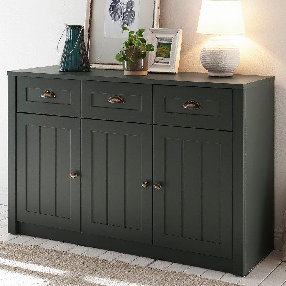 Lomadox Sideboard ATHEN-61, Landhaus Anrichte 3-türig günstig online kaufen