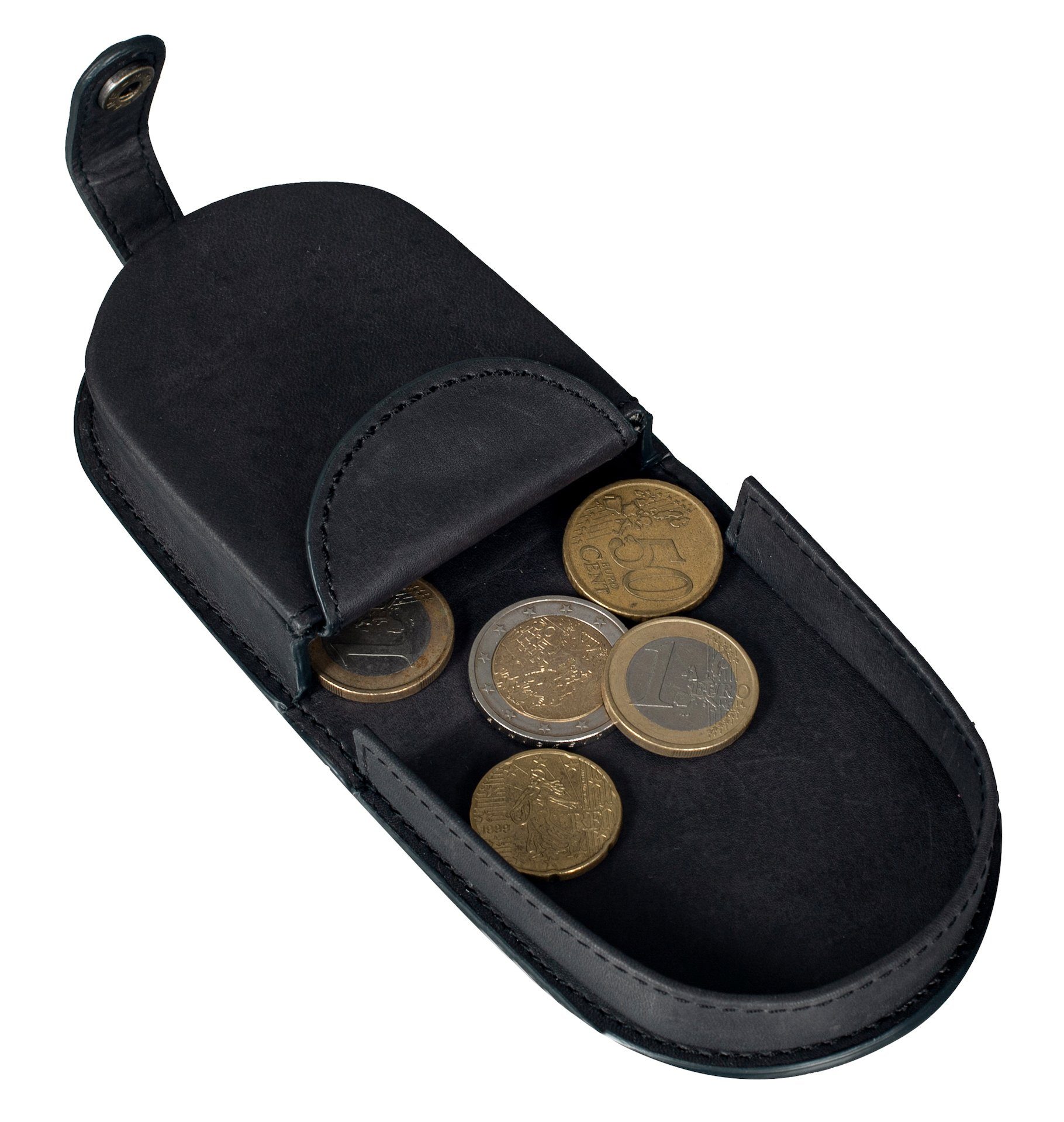 Münzfach mit Kleingeldbörse Münzen, Leder Mini Kleingeldschütte Münzbörse Geldbörse Echt für Benthill