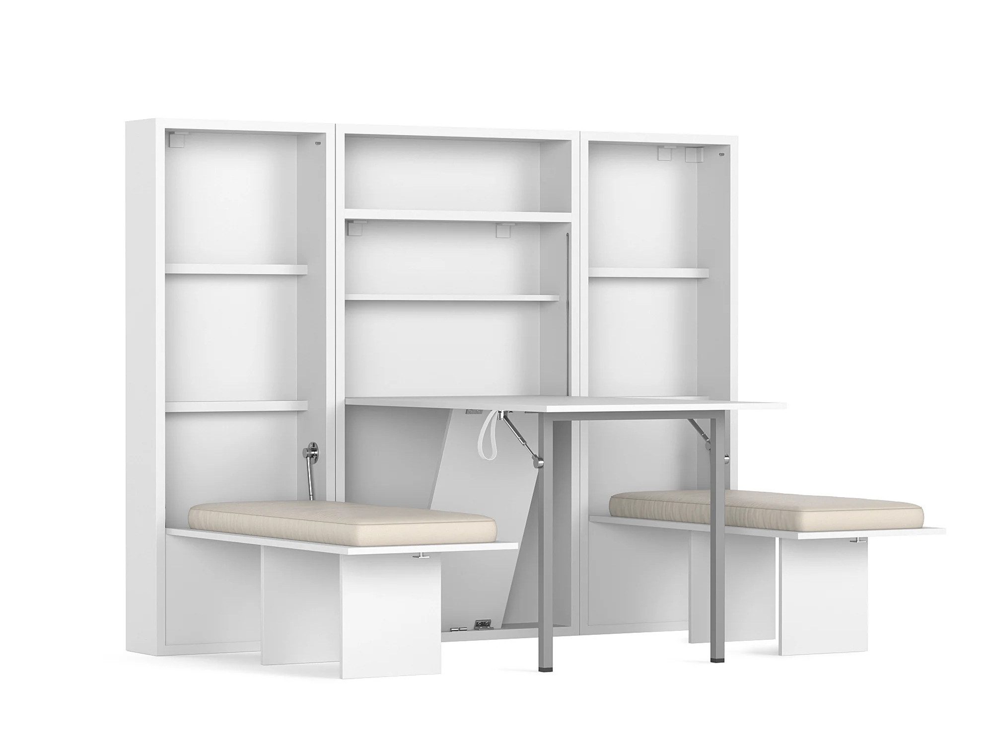 Multimo Klapptisch Multimo Secret table, Klapptisch mit 2 Bänken, vertikal klappbar
