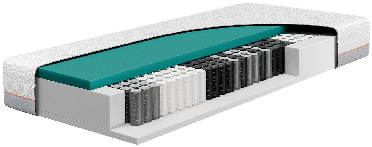 Taschenfederkernmatratze Taschenfederkern Matratze GELTEX® Next Horizon TFK 240, Beka®, 24 cm hoch, bis zu 6 cm GELTEX®-Auflage, 24 cm hoch, RG43, H2, H3 & H4, 90x200 cm