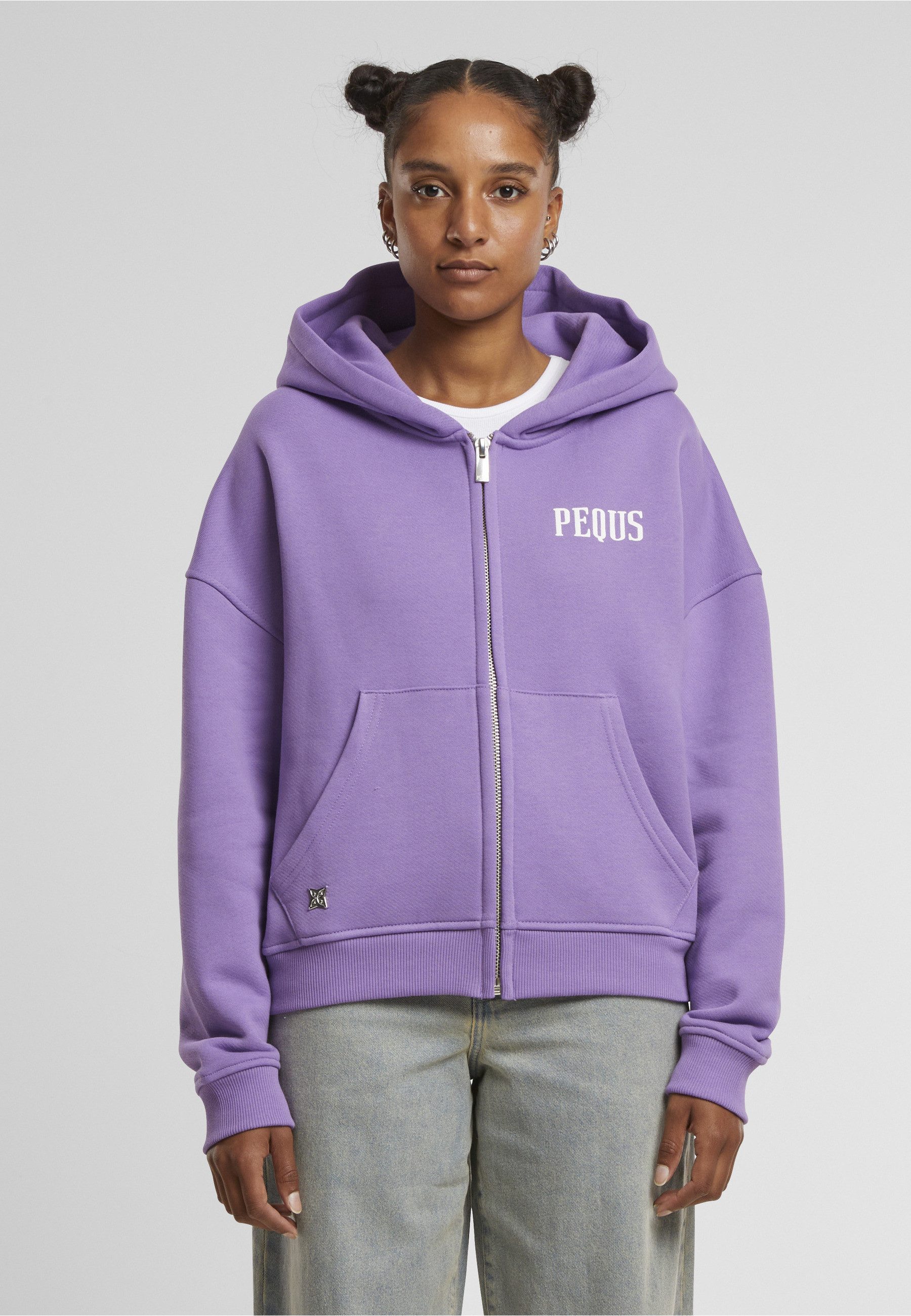 PEQUS Sweatjacke PEQUS PEQUS Back Logo Zip-Hoodie