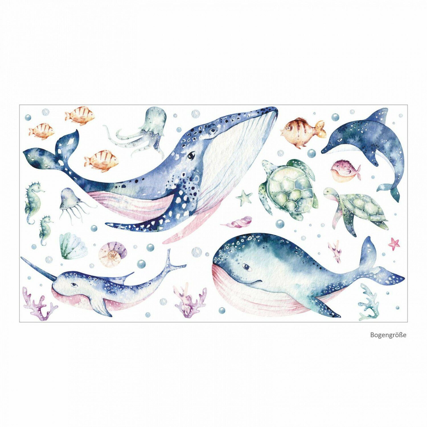 nikima Wandtattoo 205 Meerestiere Aquarell - günstig online kaufen
