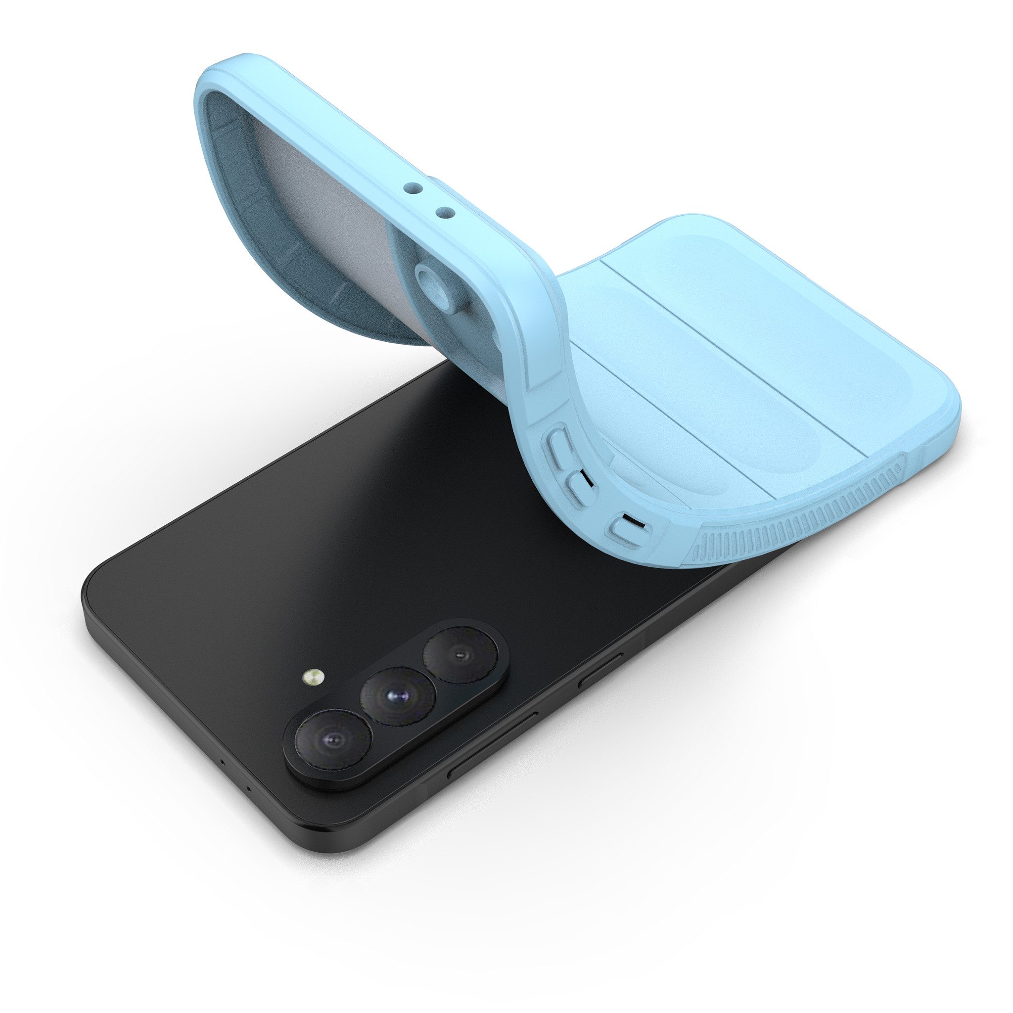 Tec-Expert Handyhülle Cover Hülle für Samsung Galaxy A56 5G 6.7 Zoll, 6.7, Case mit Griffzonen und Mikrofaser Inlay