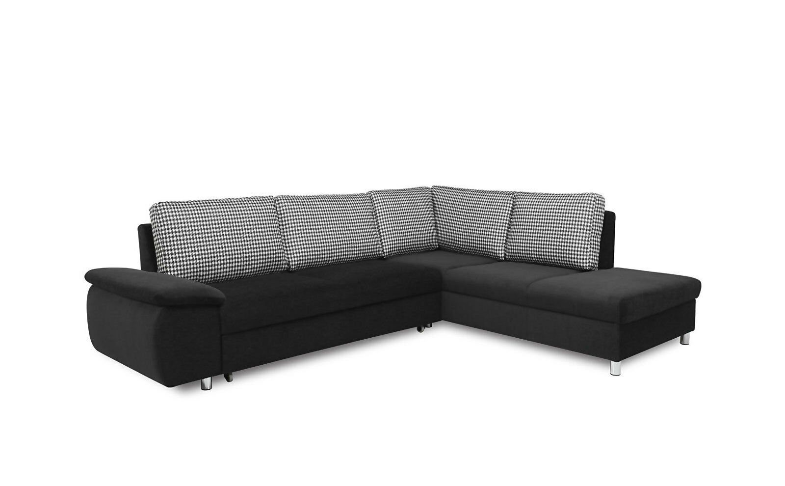 JVmoebel Ecksofa Ecksofa Made in Moderne Schwarzes Ecksitzmöbel Stilvoll, Luxus Couch Europe
