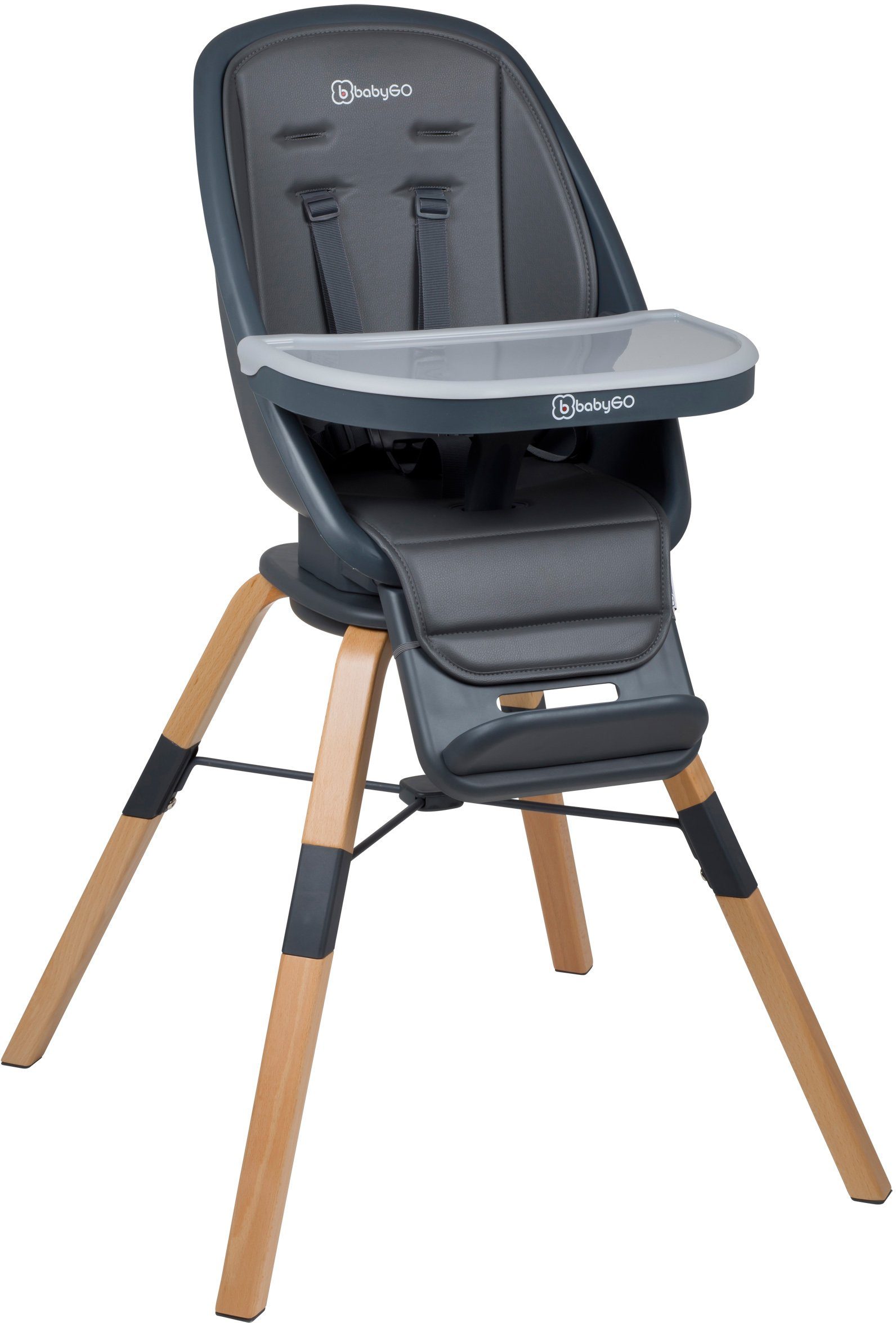 BabyGo Hochstuhl Carou, grau, Sitz um 360Â° drehbar