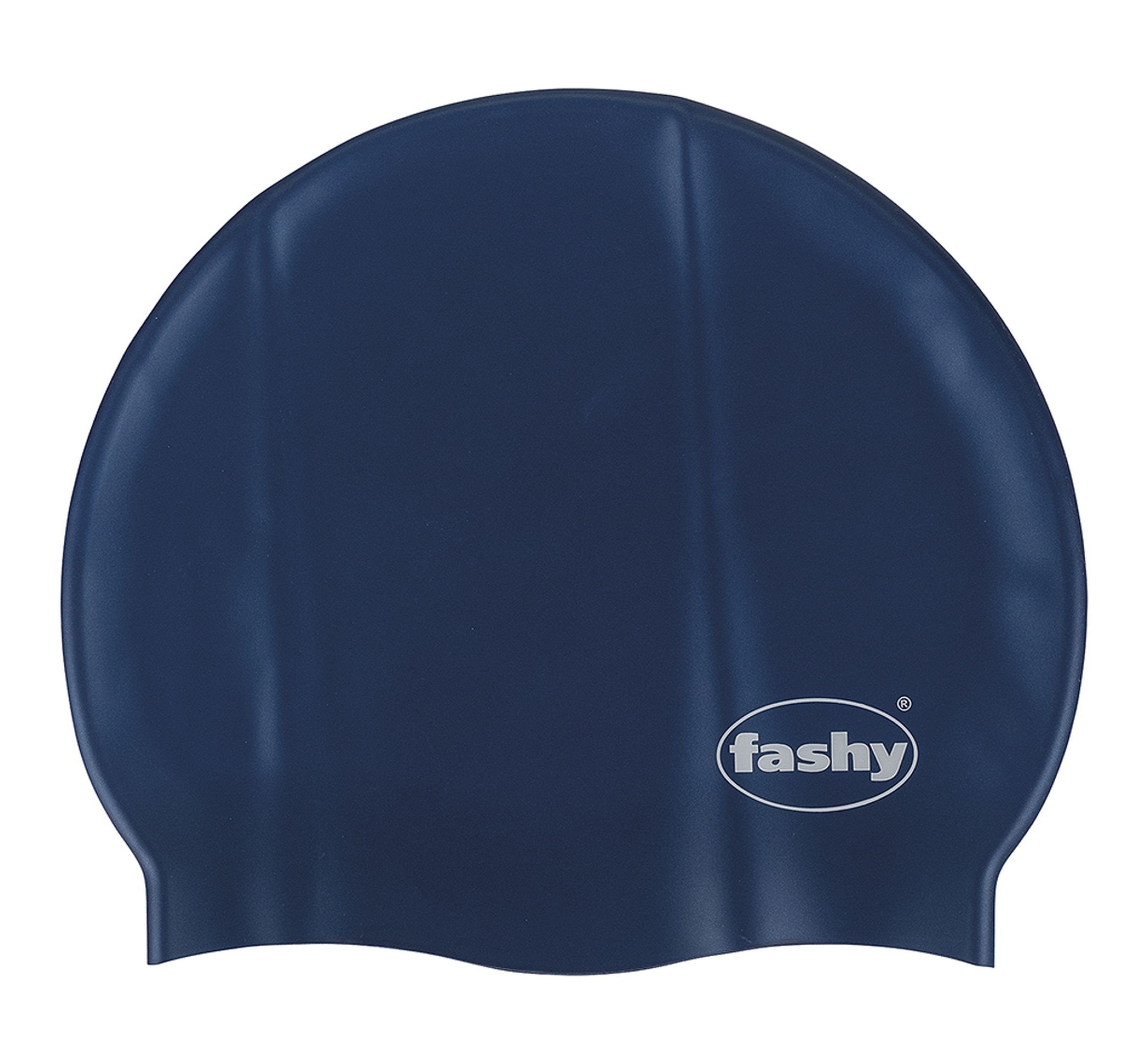 Badekappe Fashy - Silikon Badehaube Badekappe Sporthaube Marine Blau Damen