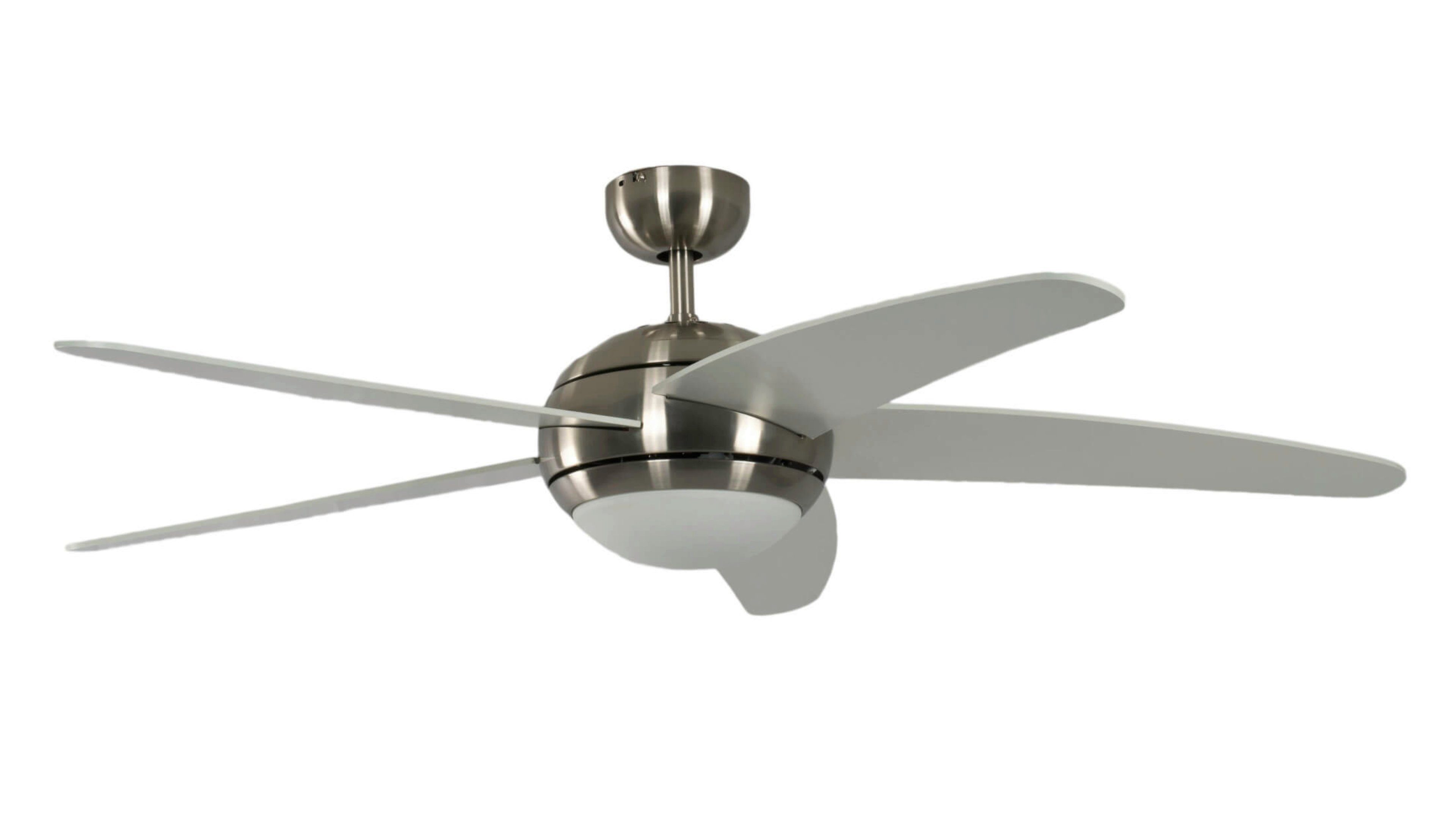 Pepeo Deckenventilator Deckenventilator Melton Nickel / Weiß mit Licht